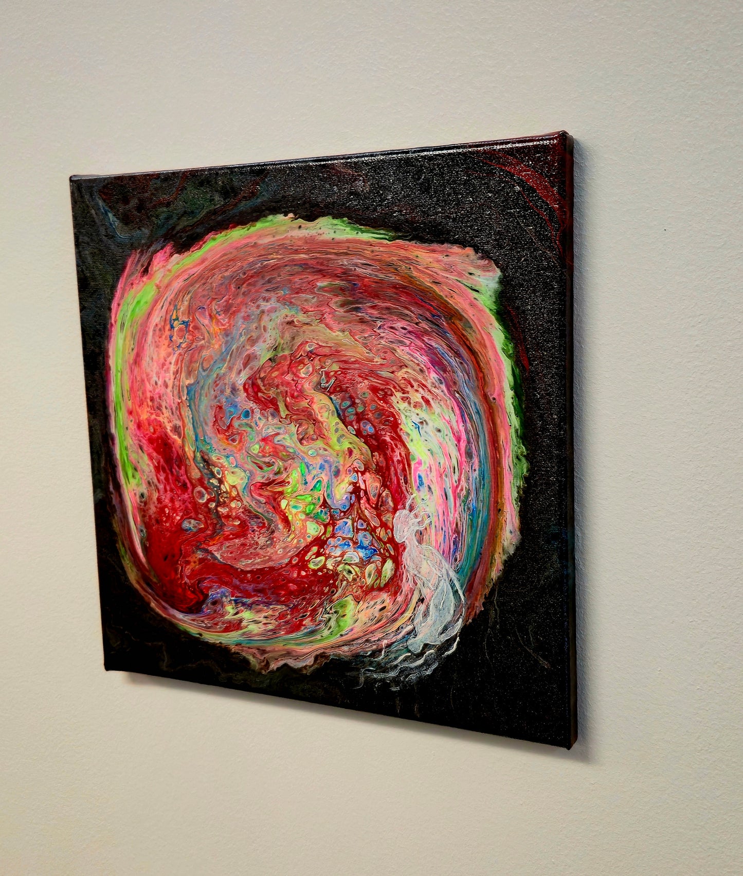 Portal Dusz – Obraz Abstrakcyjny Pouring Art 30x30 cm