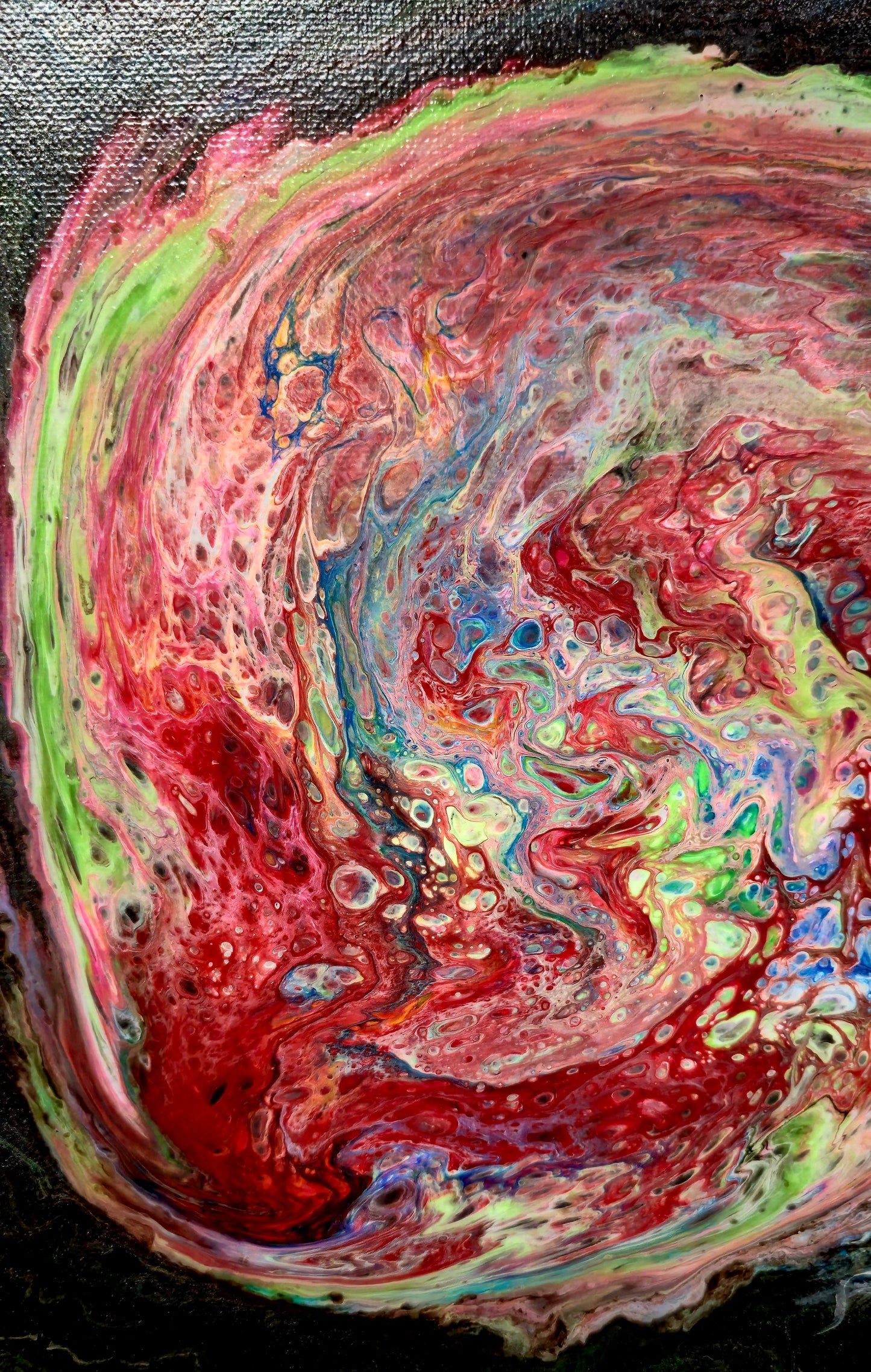 Portal Dusz – Obraz Abstrakcyjny Pouring Art 30x30 cm