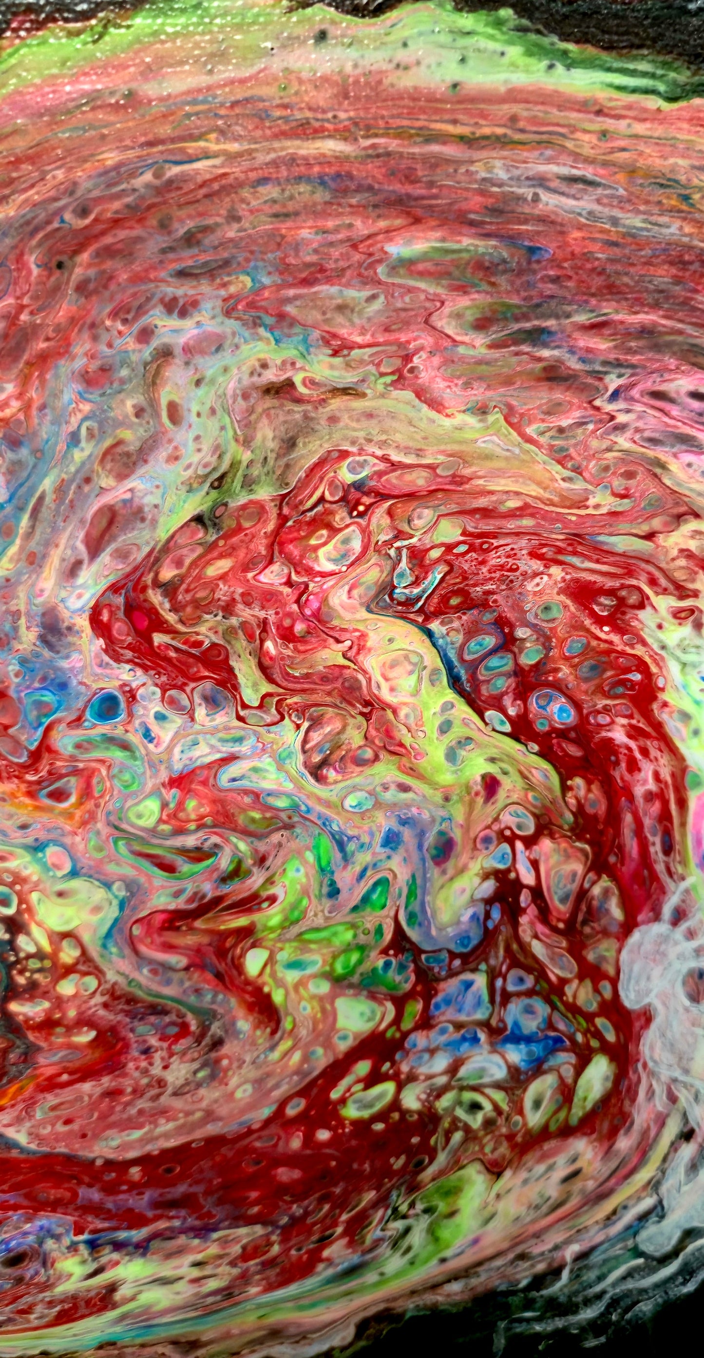 Portal Dusz – Obraz Abstrakcyjny Pouring Art 30x30 cm