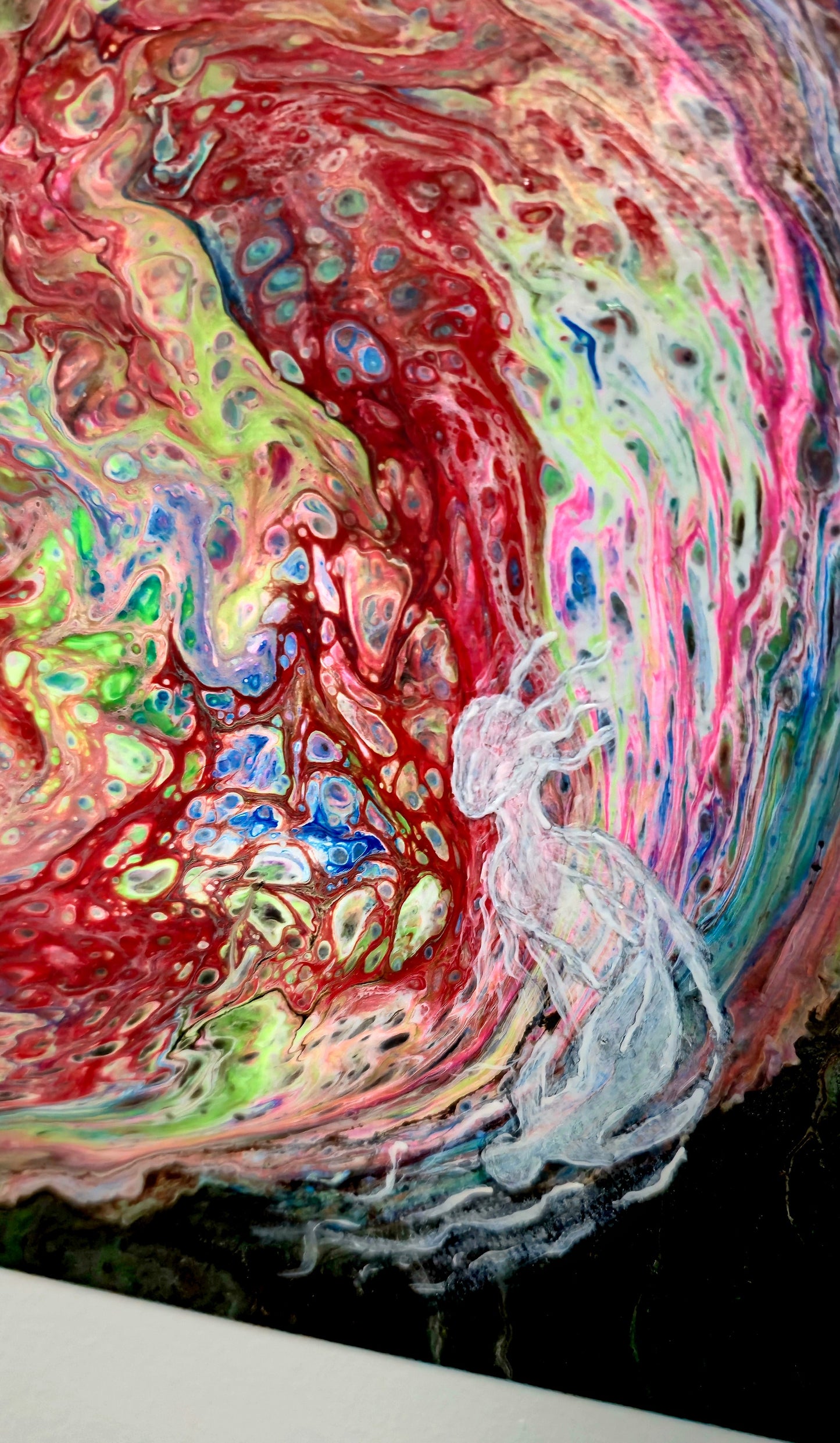 Portal Dusz – Obraz Abstrakcyjny Pouring Art 30x30 cm