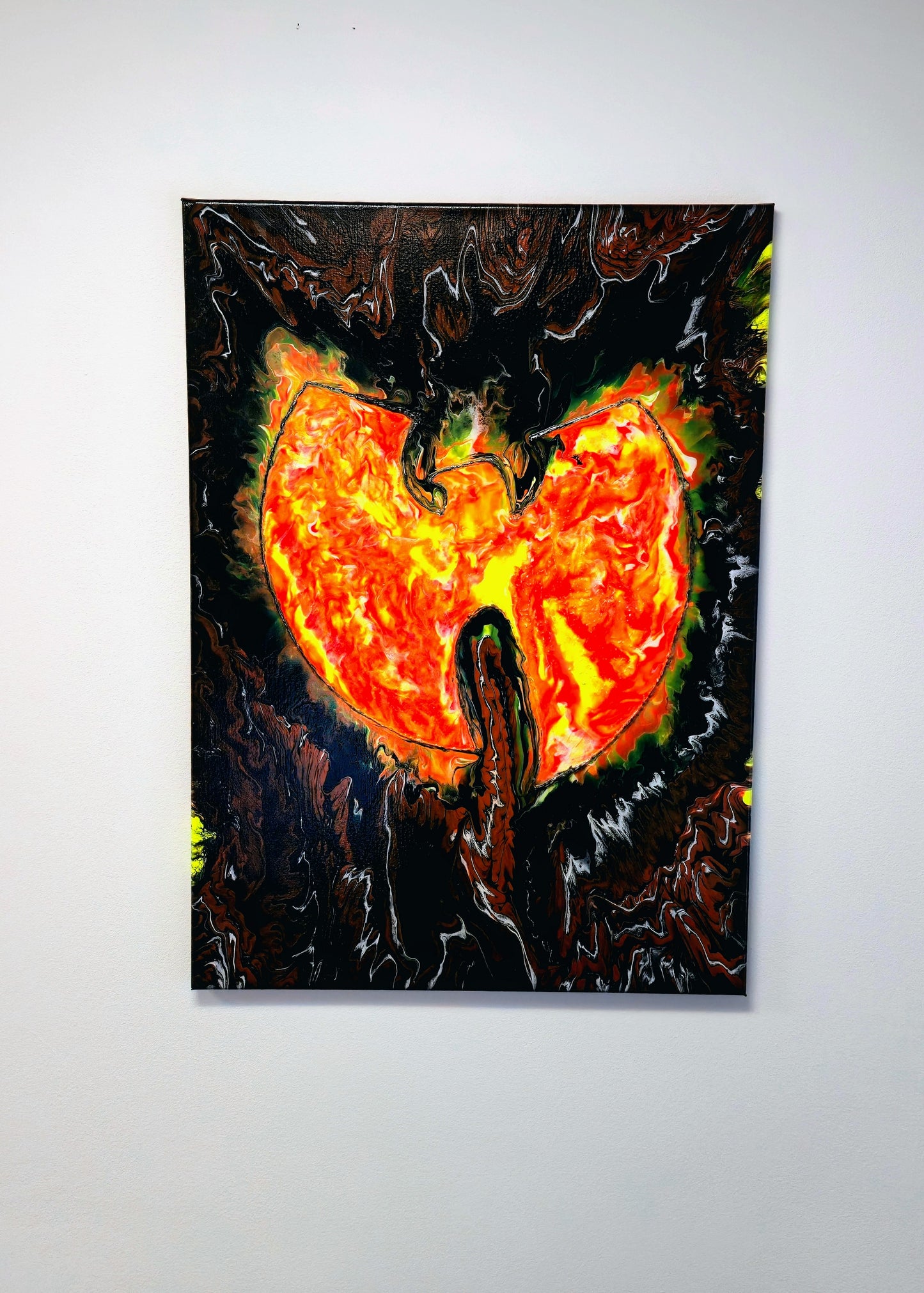 Wu-Tang Forever  – Obraz Mixed Media UV Pouring Art 50x70 cm