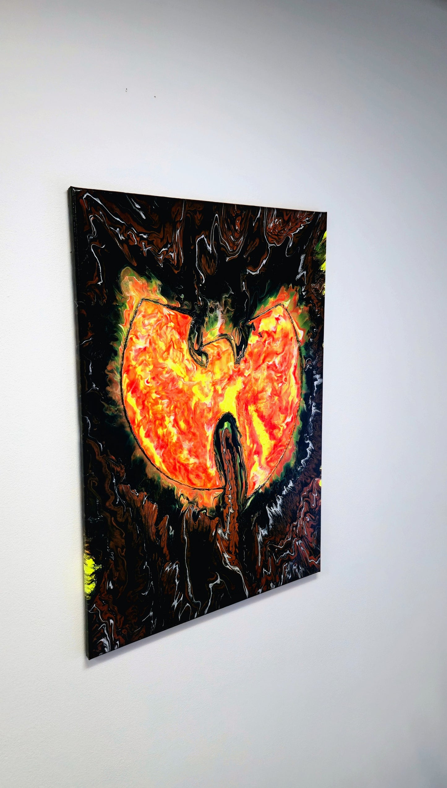 Wu-Tang Forever  – Obraz Mixed Media UV Pouring Art 50x70 cm