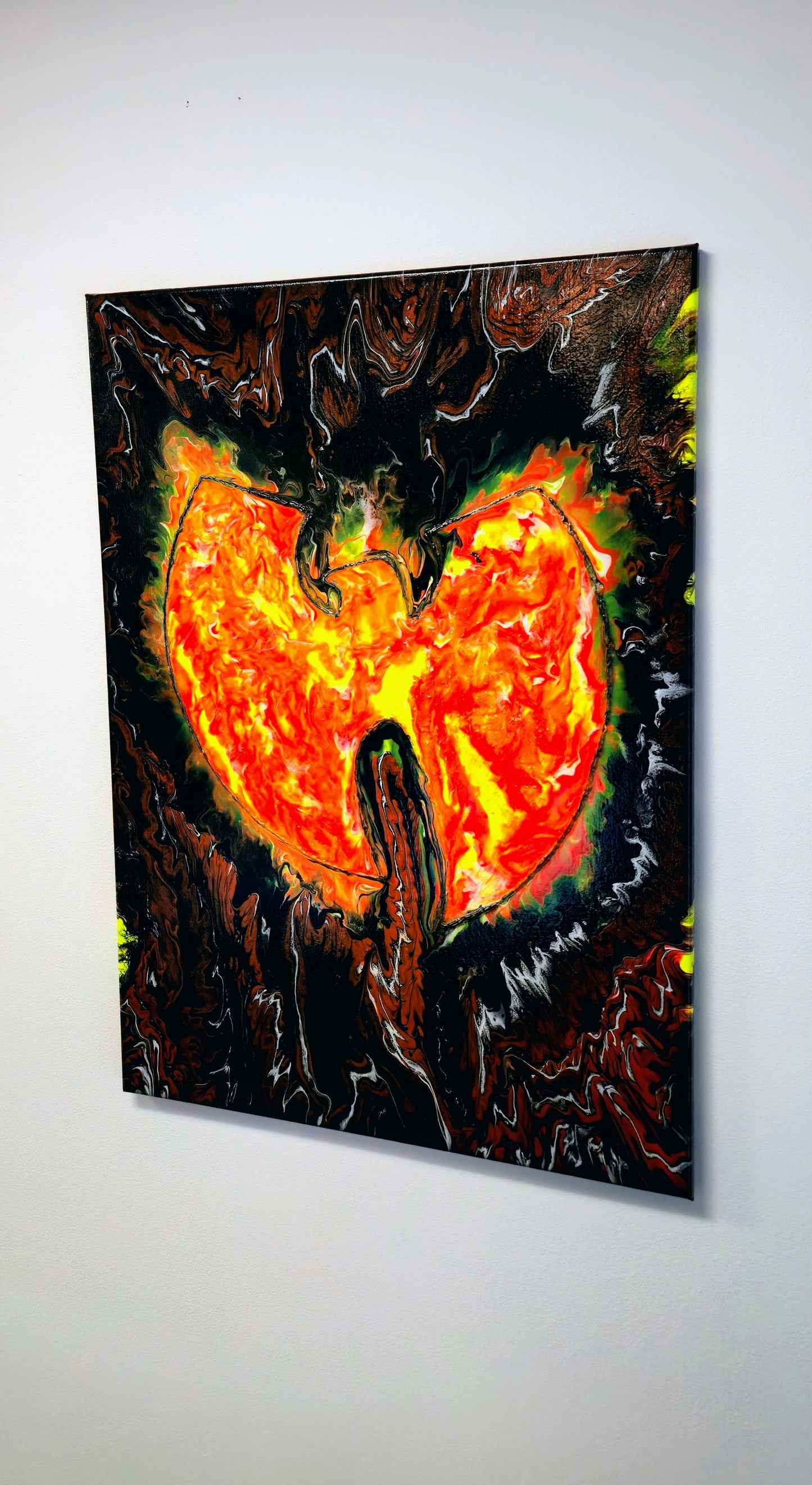Wu-Tang Forever  – Obraz Mixed Media UV Pouring Art 50x70 cm