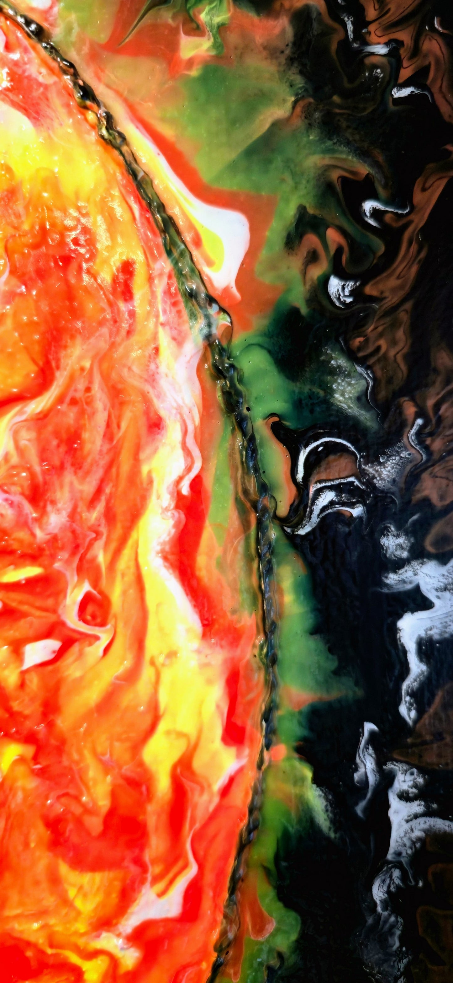 Wu-Tang Forever  – Obraz Mixed Media UV Pouring Art 50x70 cm