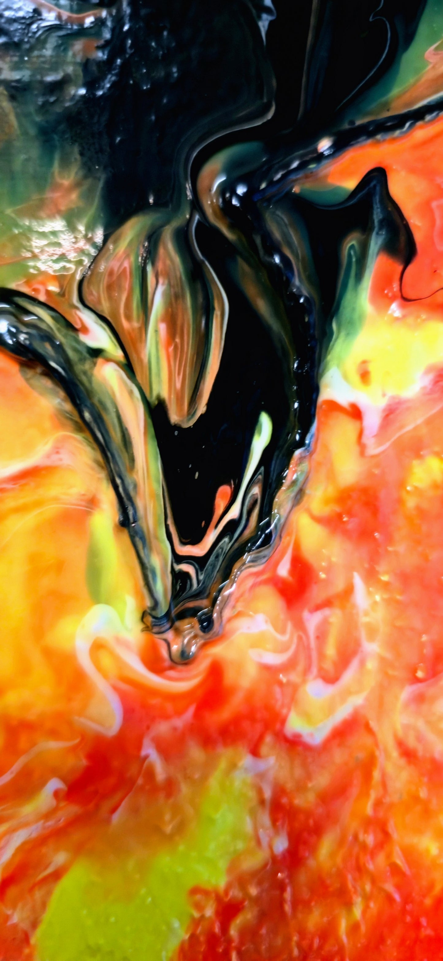Wu-Tang Forever  – Obraz Mixed Media UV Pouring Art 50x70 cm