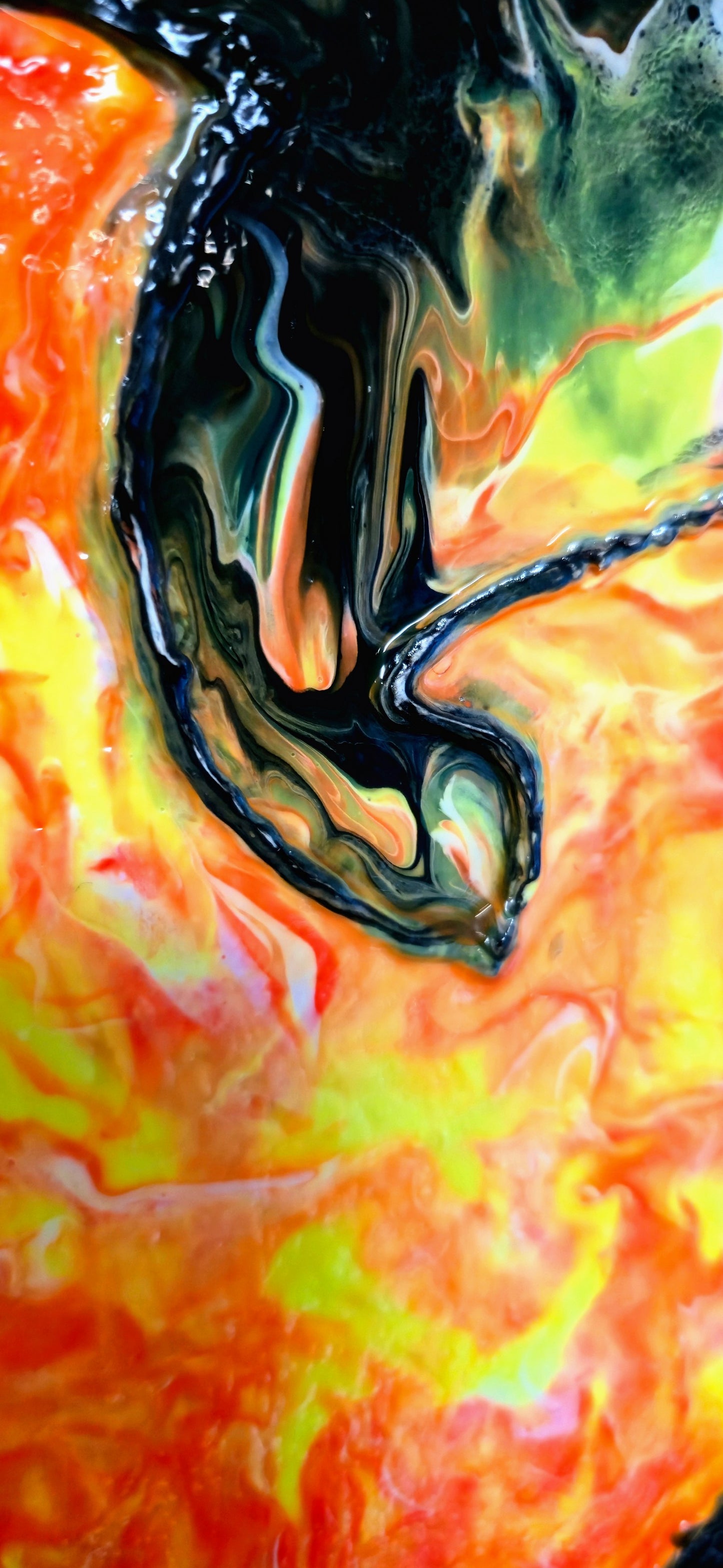 Wu-Tang Forever  – Obraz Mixed Media UV Pouring Art 50x70 cm
