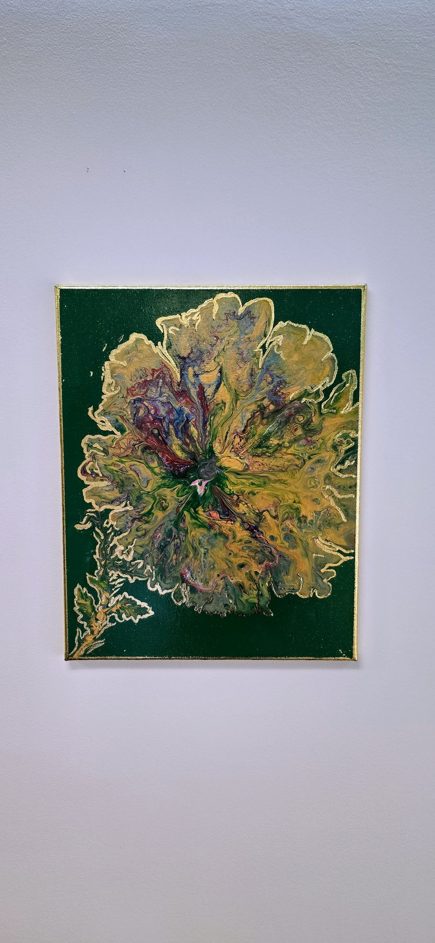Kwiat Dżungli – Obraz Abstrakcyjny Pouring Art 40x50 cm