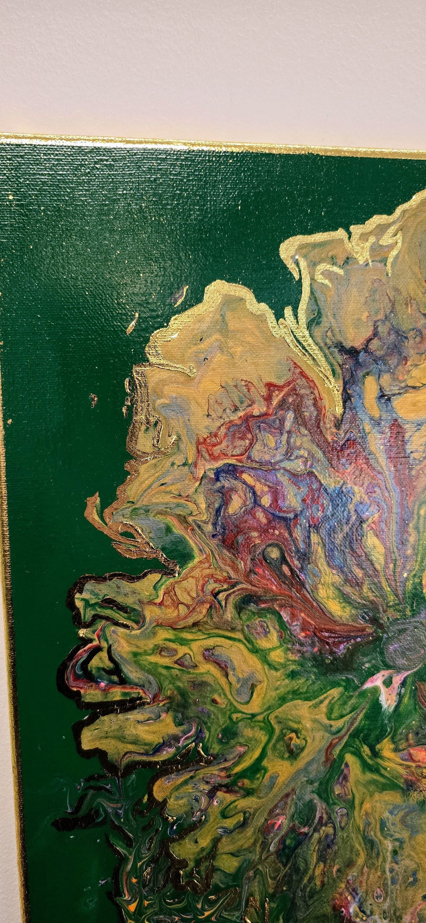 Kwiat Dżungli – Obraz Abstrakcyjny Pouring Art 40x50 cm