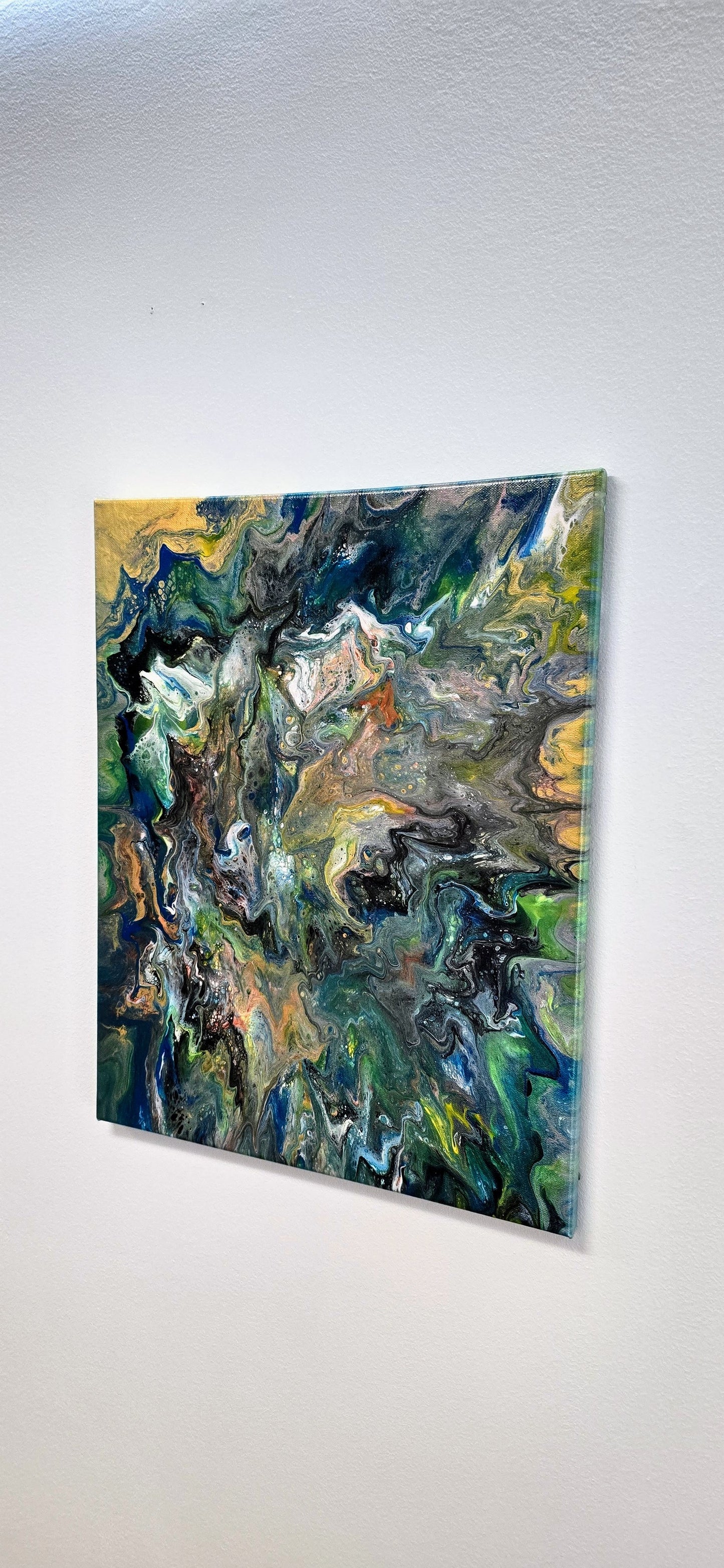 Burza Żywiołów – Obraz Abstrakcyjny Pouring Art 40x50 cm