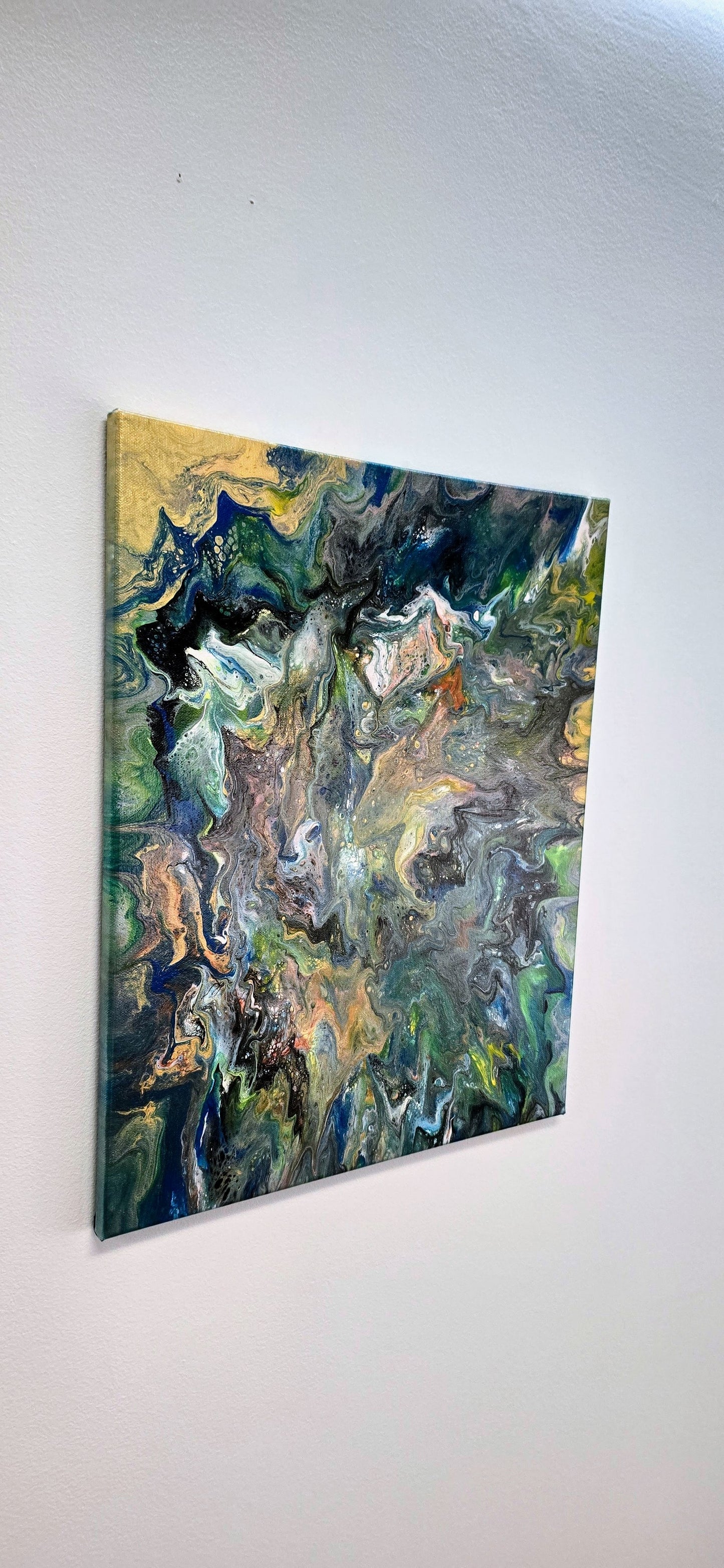 Burza Żywiołów – Obraz Abstrakcyjny Pouring Art 40x50 cm