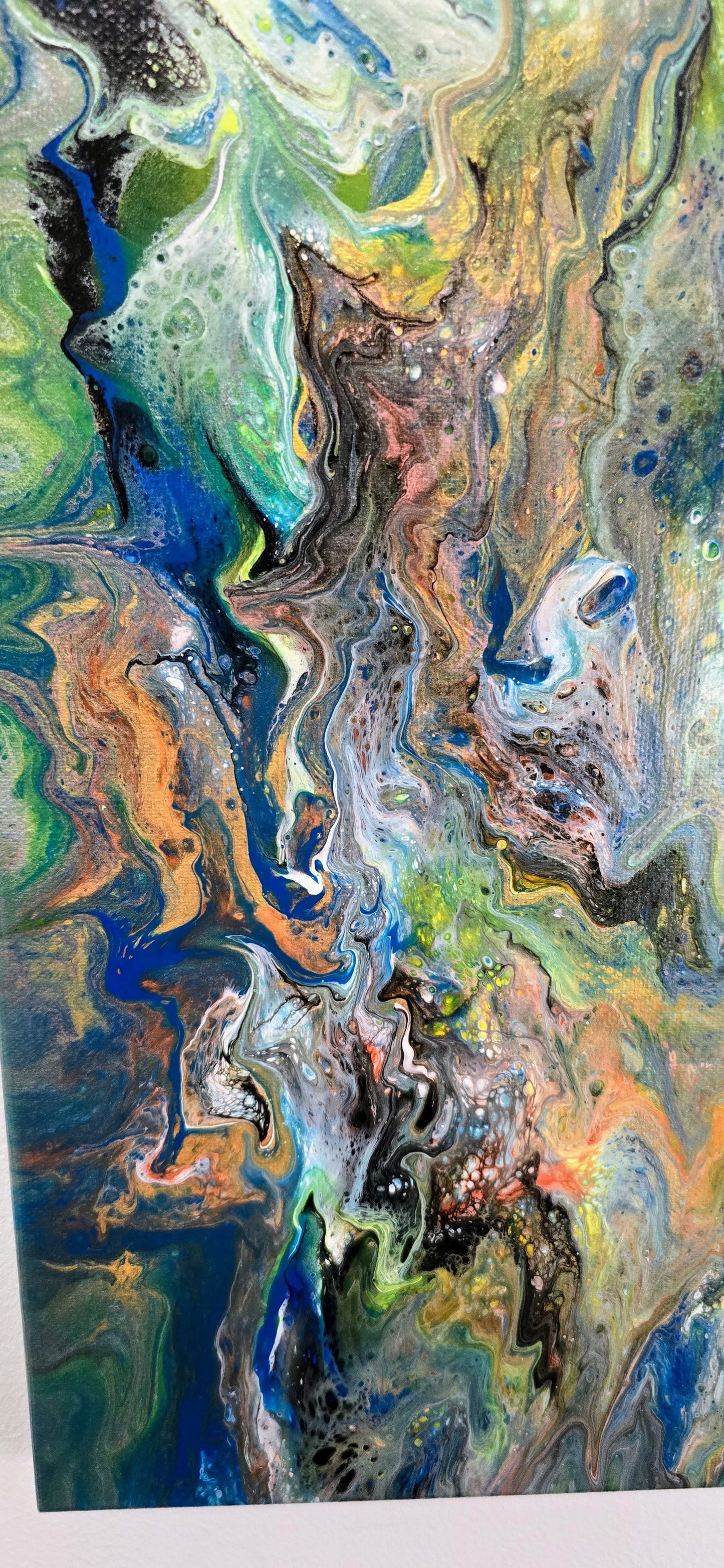 Burza Żywiołów – Obraz Abstrakcyjny Pouring Art 40x50 cm