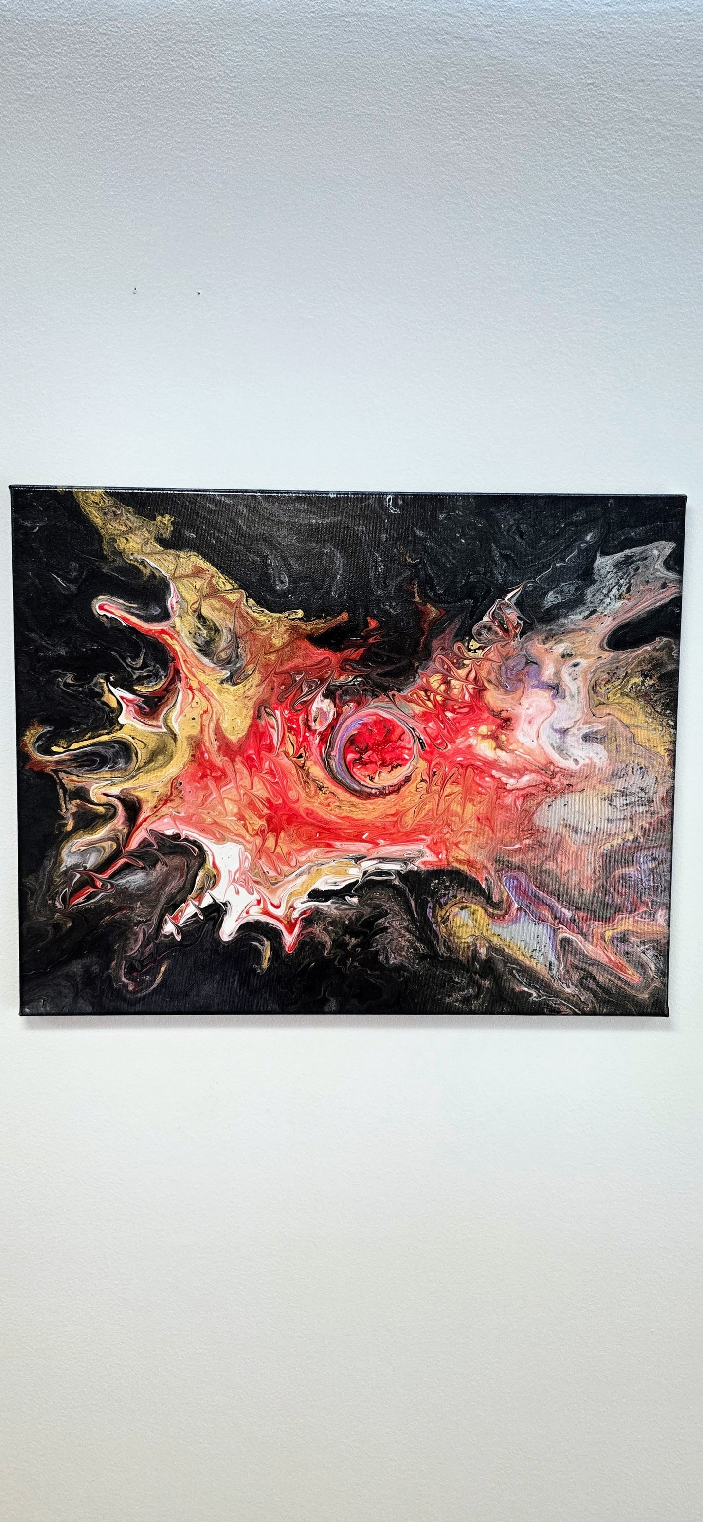 Żywy Bas – Obraz Abstrakcyjny Pouring Art 40x50 cm