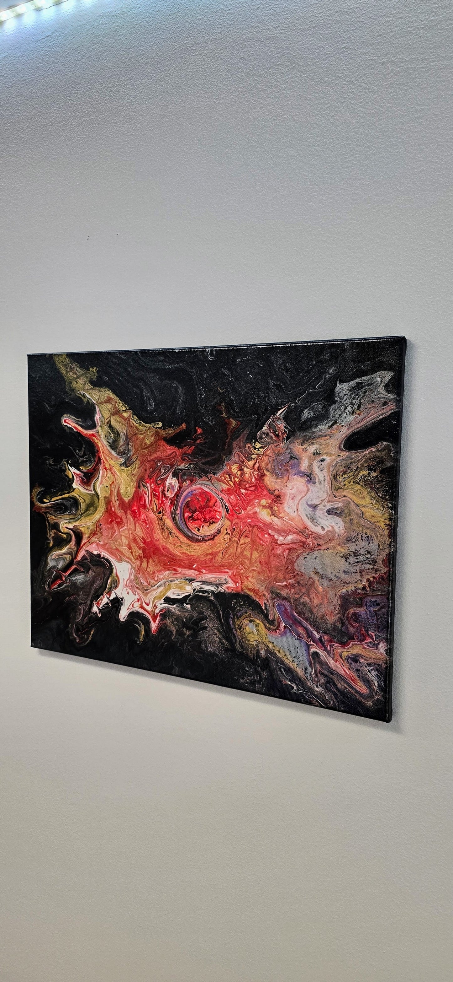 Żywy Bas – Obraz Abstrakcyjny Pouring Art 40x50 cm