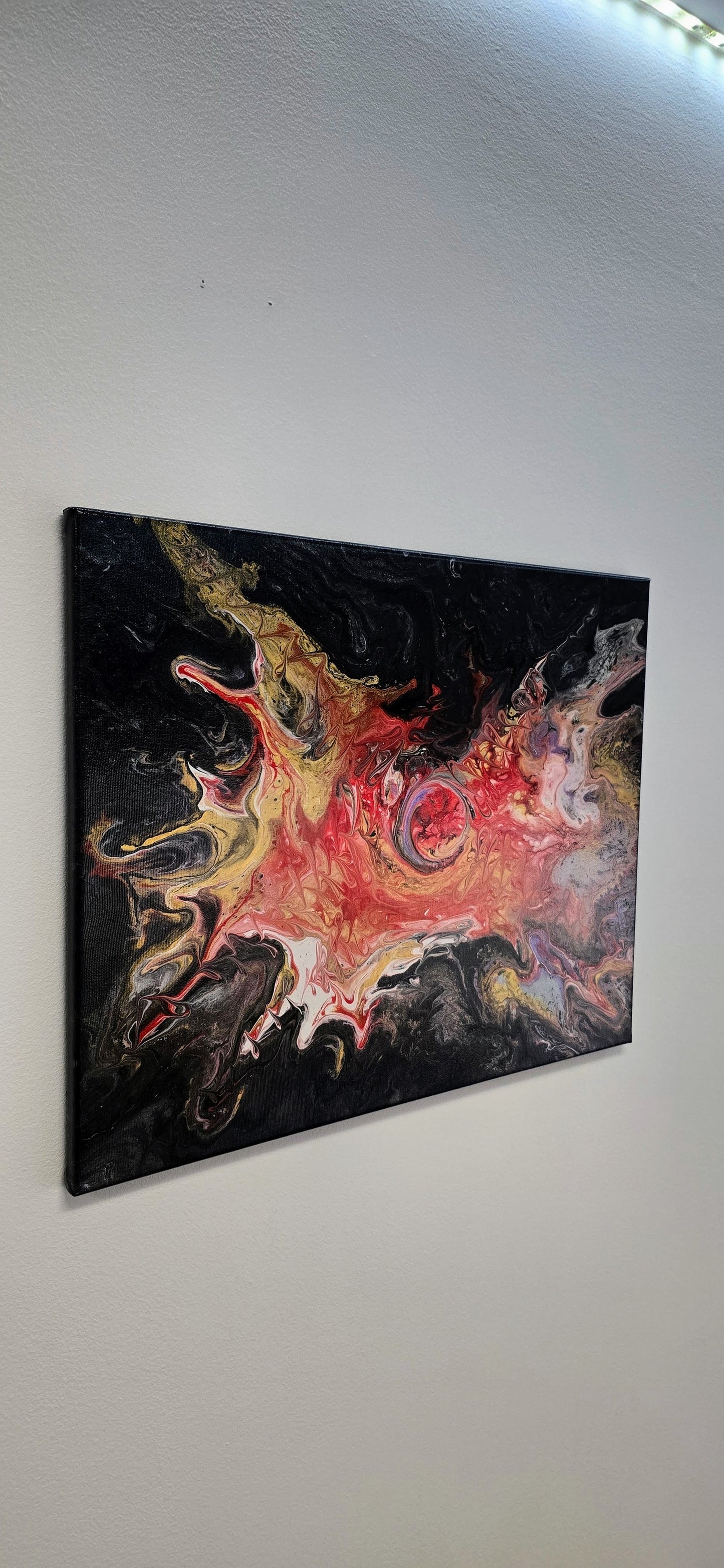 Żywy Bas – Obraz Abstrakcyjny Pouring Art 40x50 cm