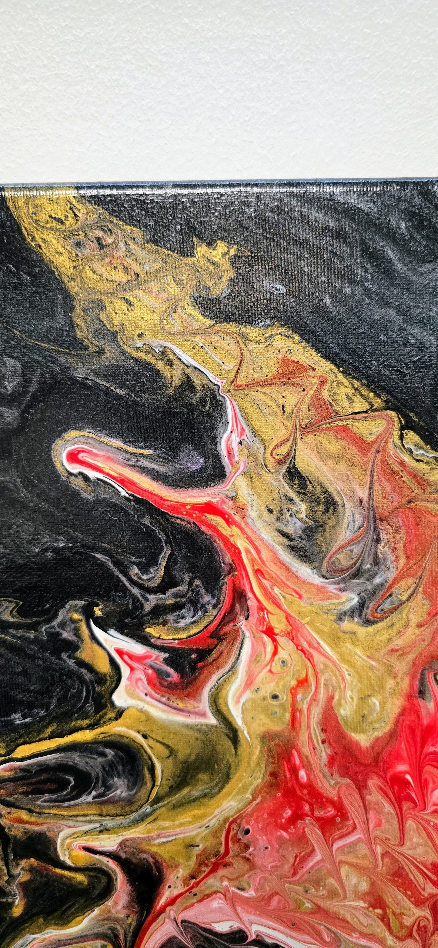 Żywy Bas – Obraz Abstrakcyjny Pouring Art 40x50 cm