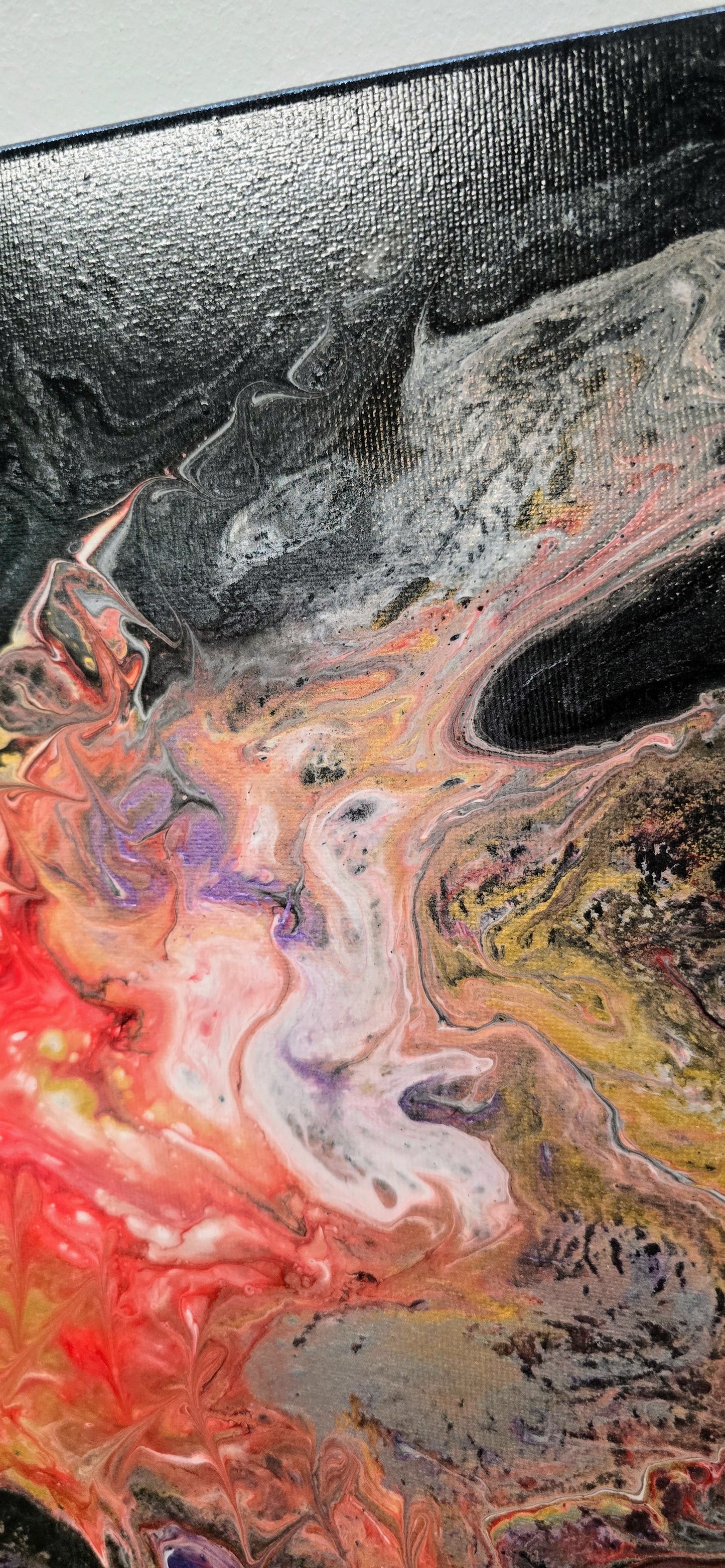 Żywy Bas – Obraz Abstrakcyjny Pouring Art 40x50 cm