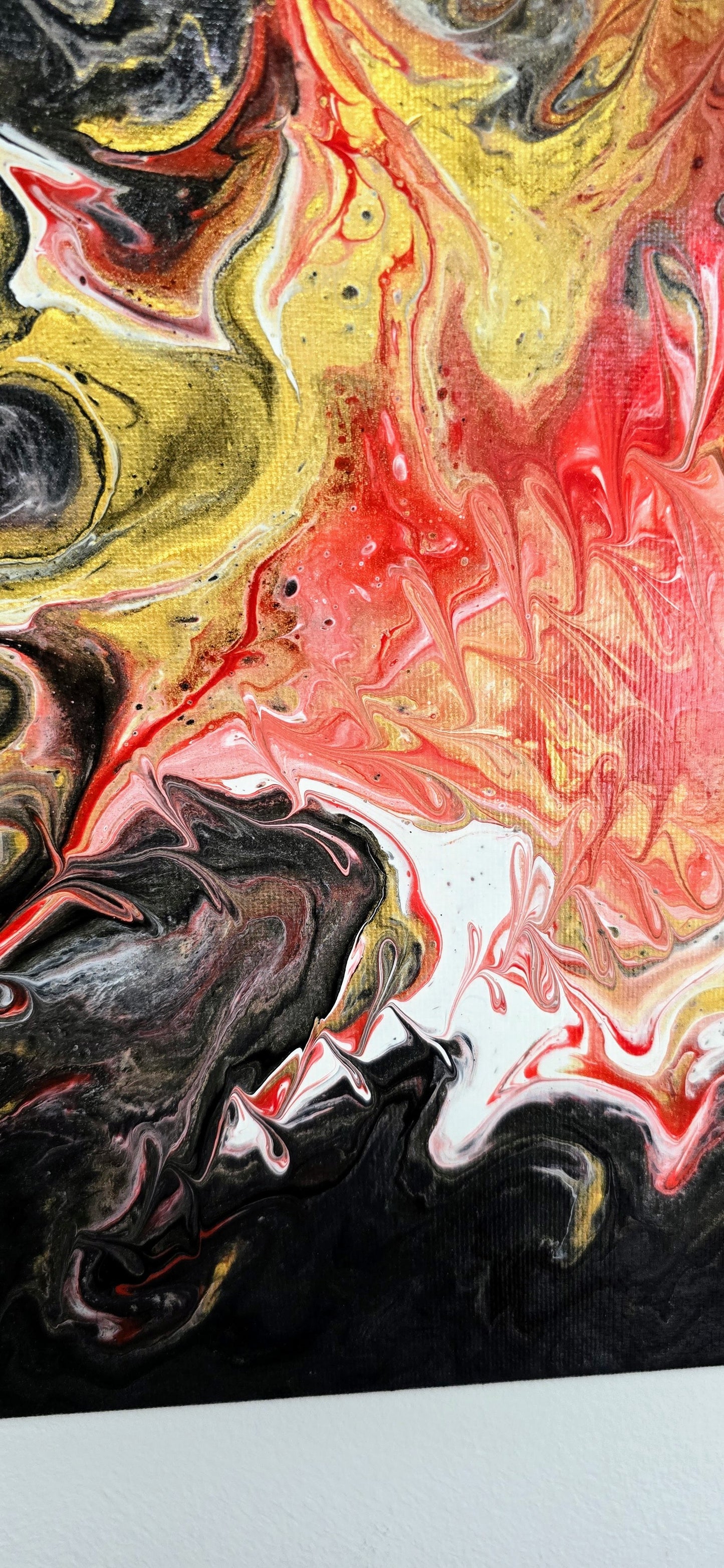 Żywy Bas – Obraz Abstrakcyjny Pouring Art 40x50 cm