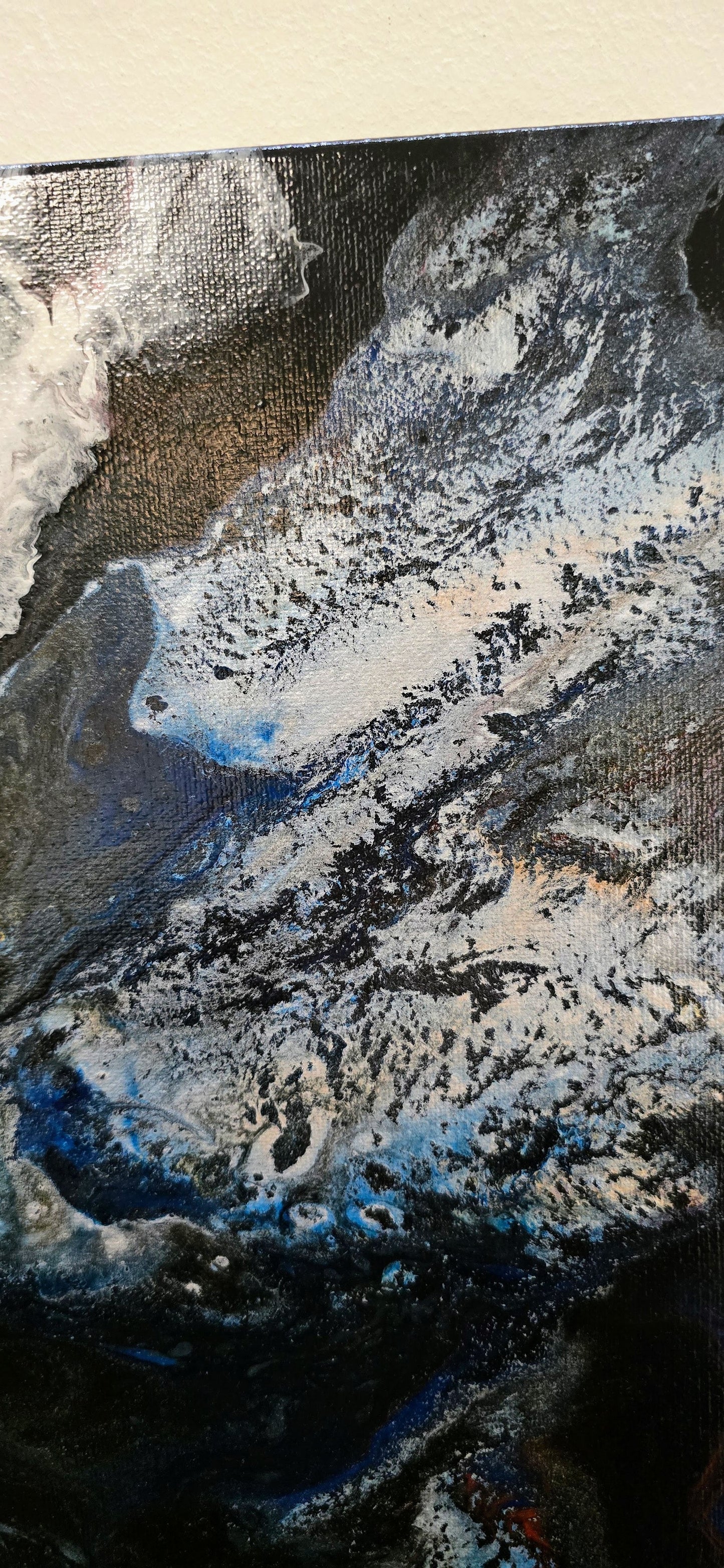 Zderzenie Galaktyk – Obraz Abstrakcyjny Pouring Art 40x50 cm