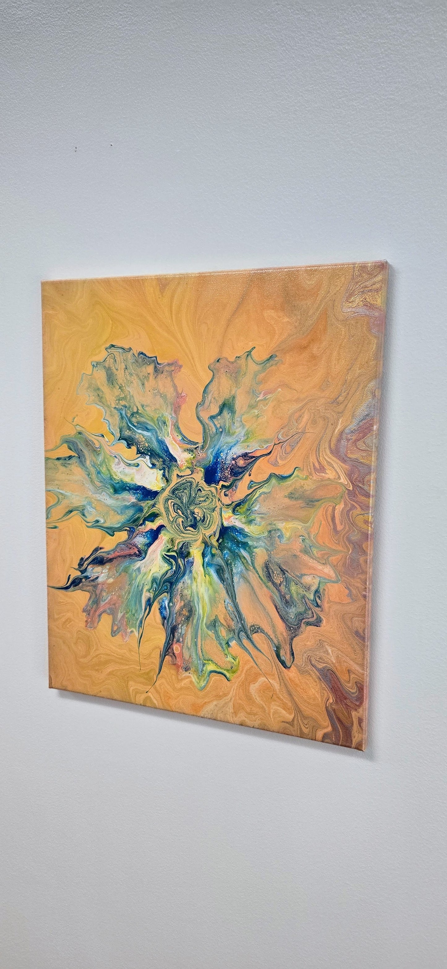 Sunny Jellyfish - Abstract Pouring Art 40x50 cm
