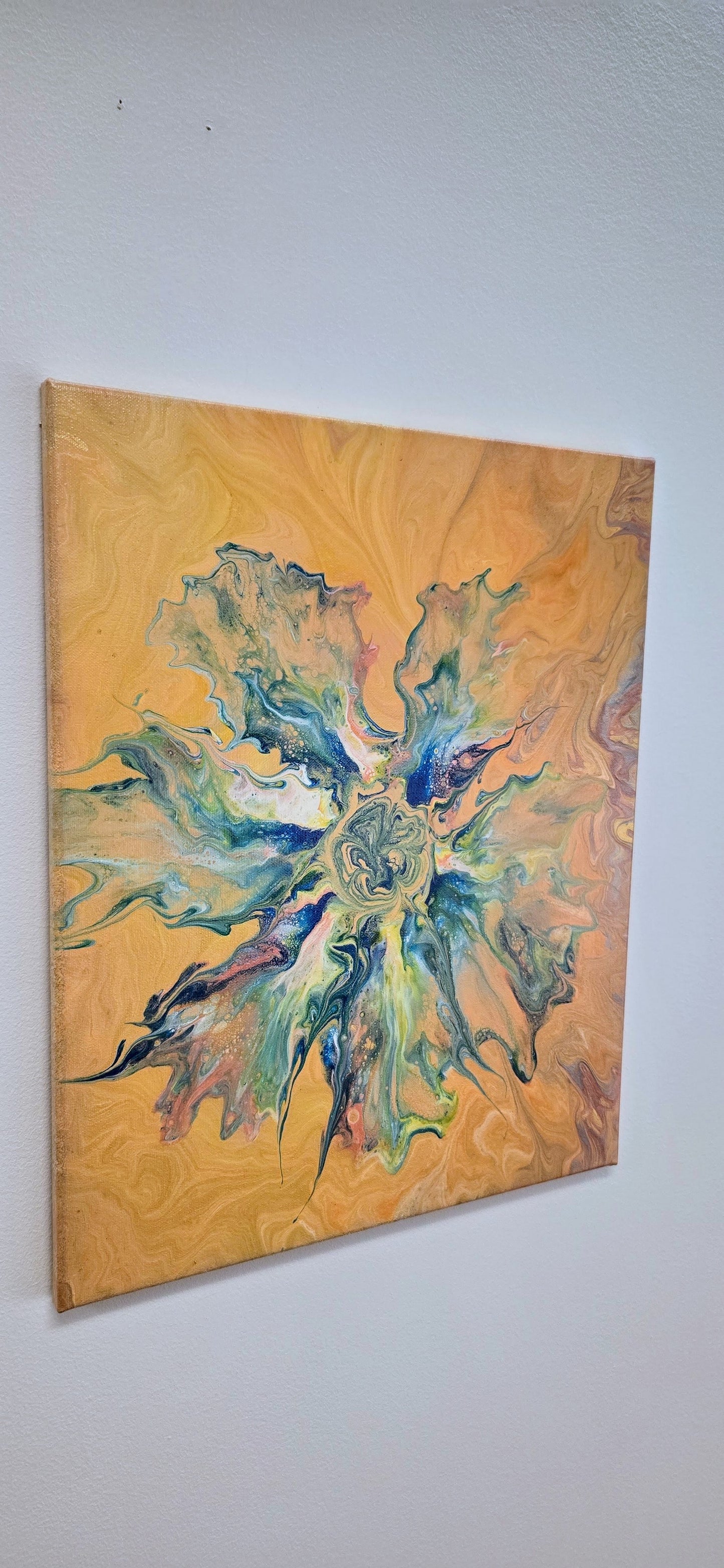 Sunny Jellyfish - Abstract Pouring Art 40x50 cm