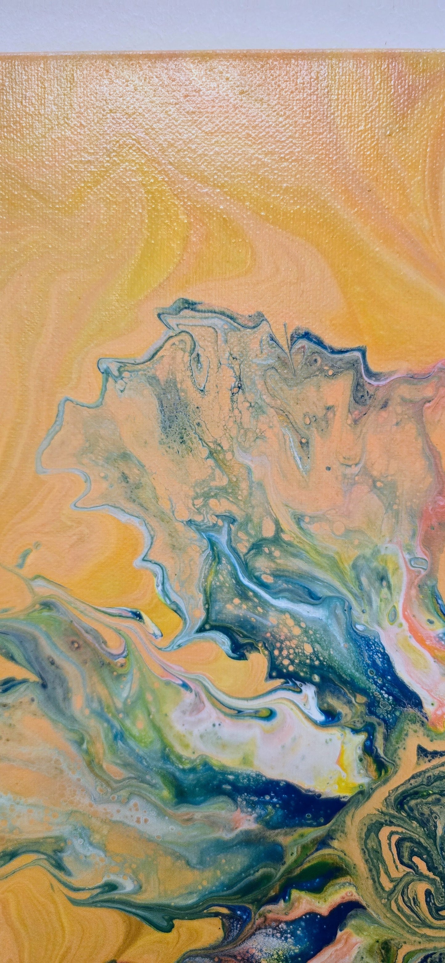 Sunny Jellyfish - Abstract Pouring Art 40x50 cm