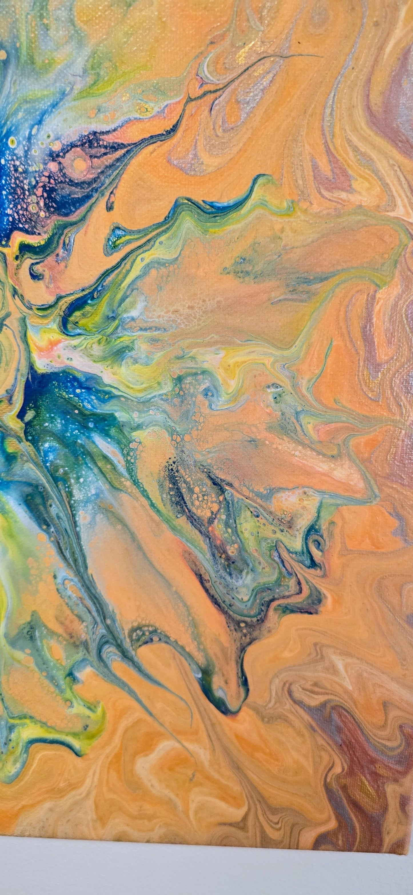 Sunny Jellyfish - Abstract Pouring Art 40x50 cm
