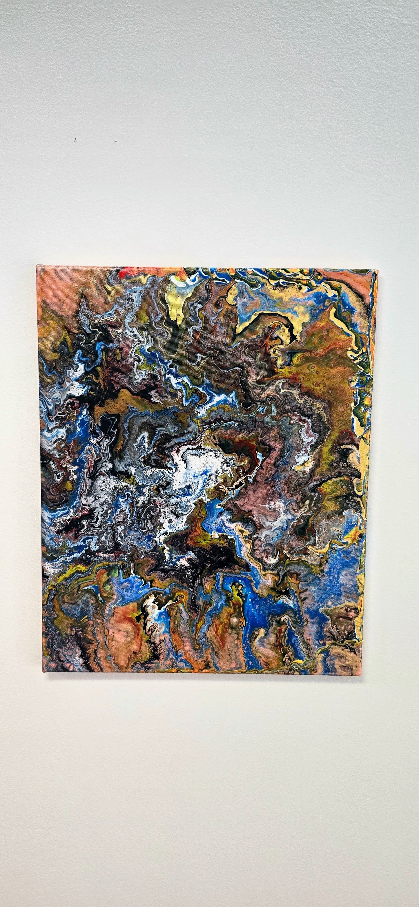 Tectonics of Colors - Abstract Pouring Art Painting 40x50 cm