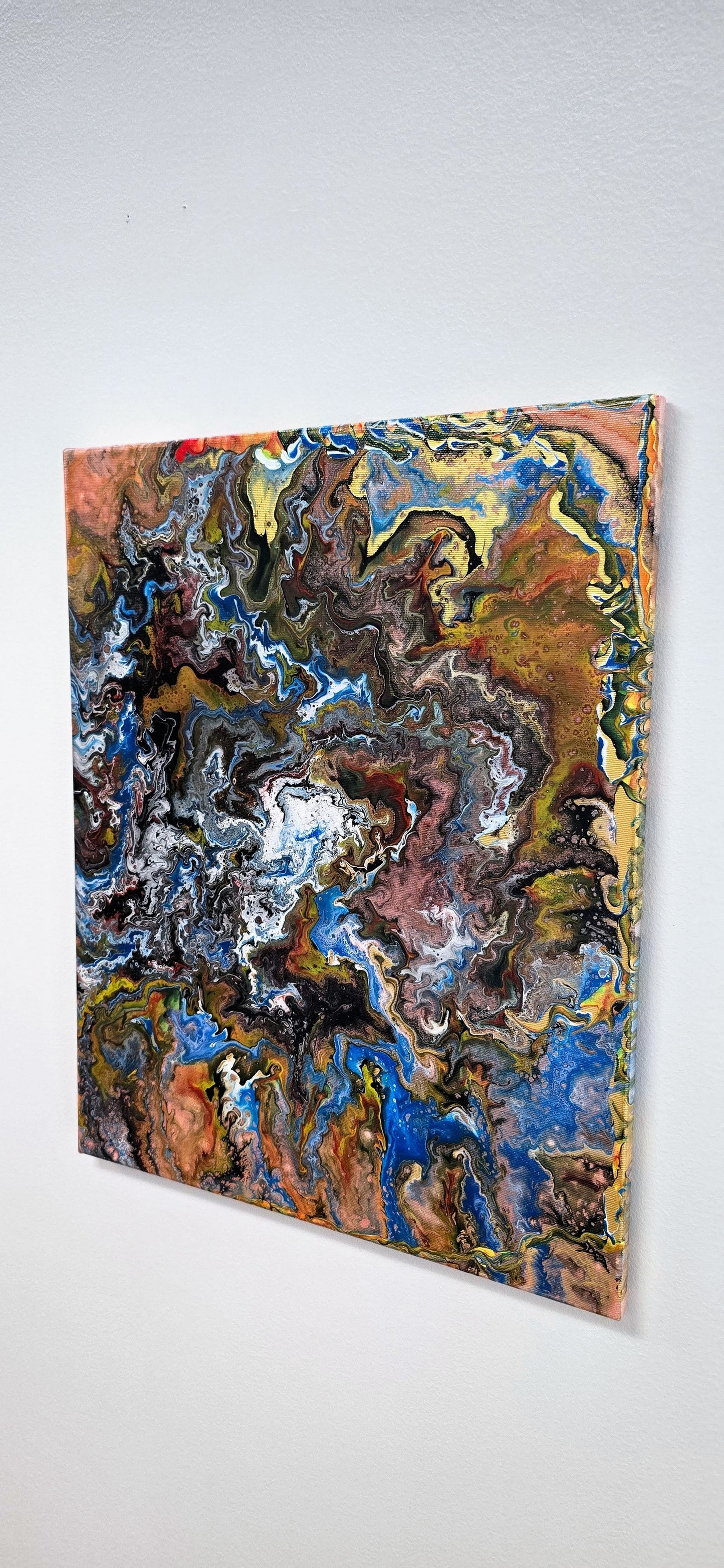 Tectonics of Colors - Abstract Pouring Art Painting 40x50 cm