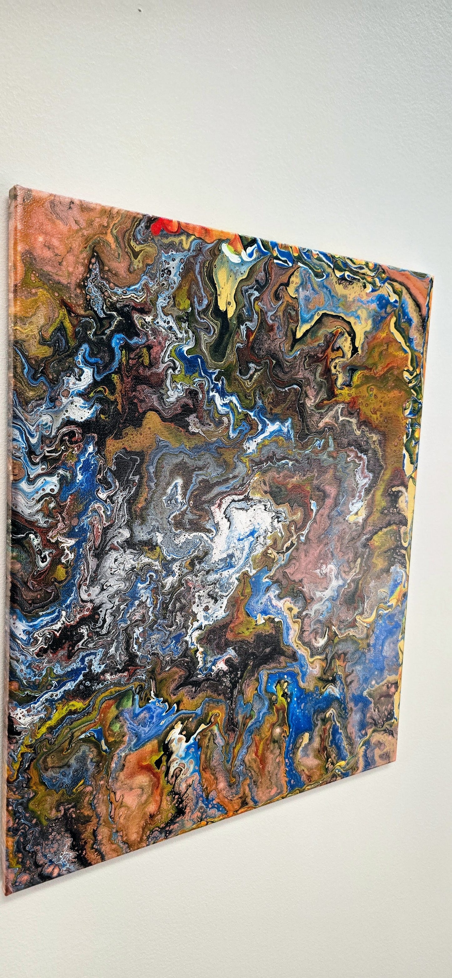 Tectonics of Colors - Abstract Pouring Art Painting 40x50 cm