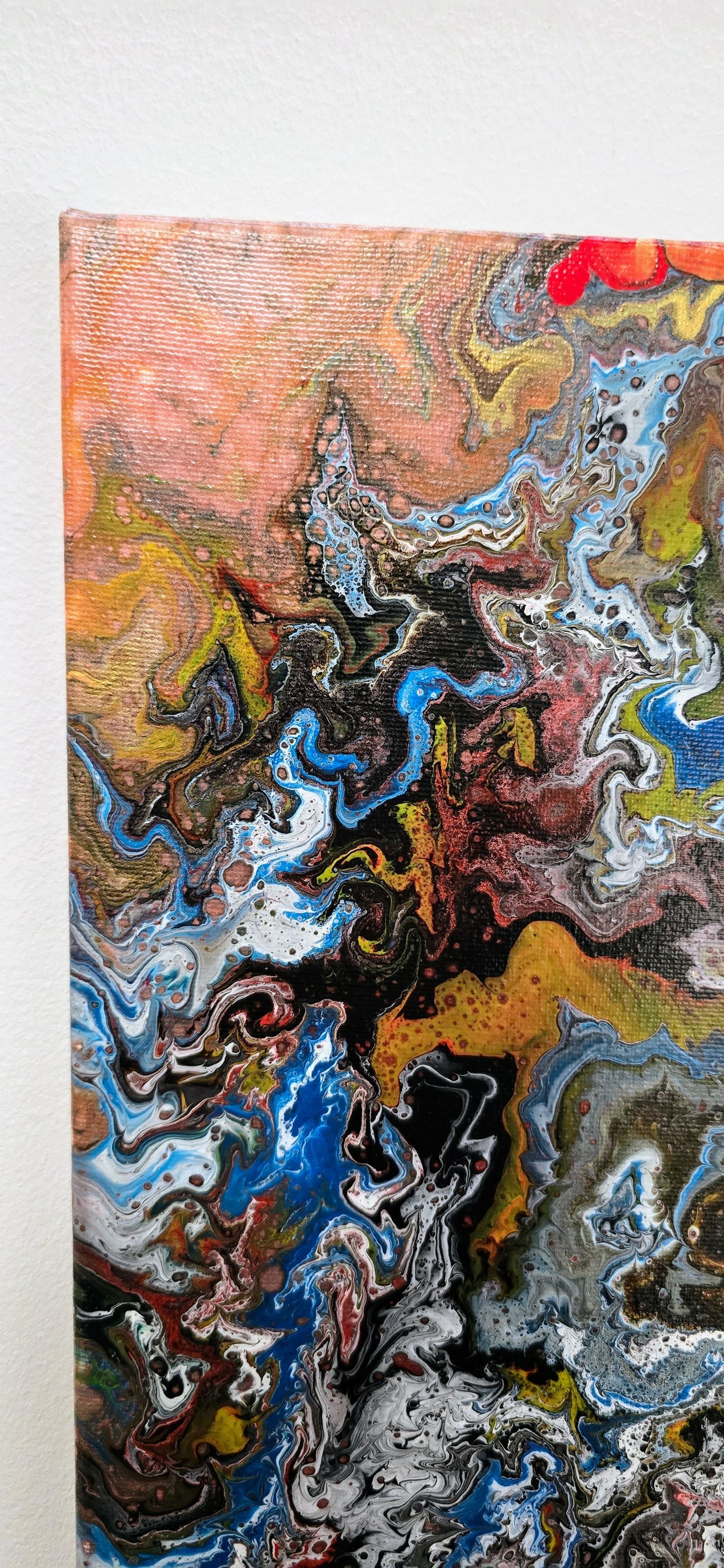 Tectonics of Colors - Abstract Pouring Art Painting 40x50 cm