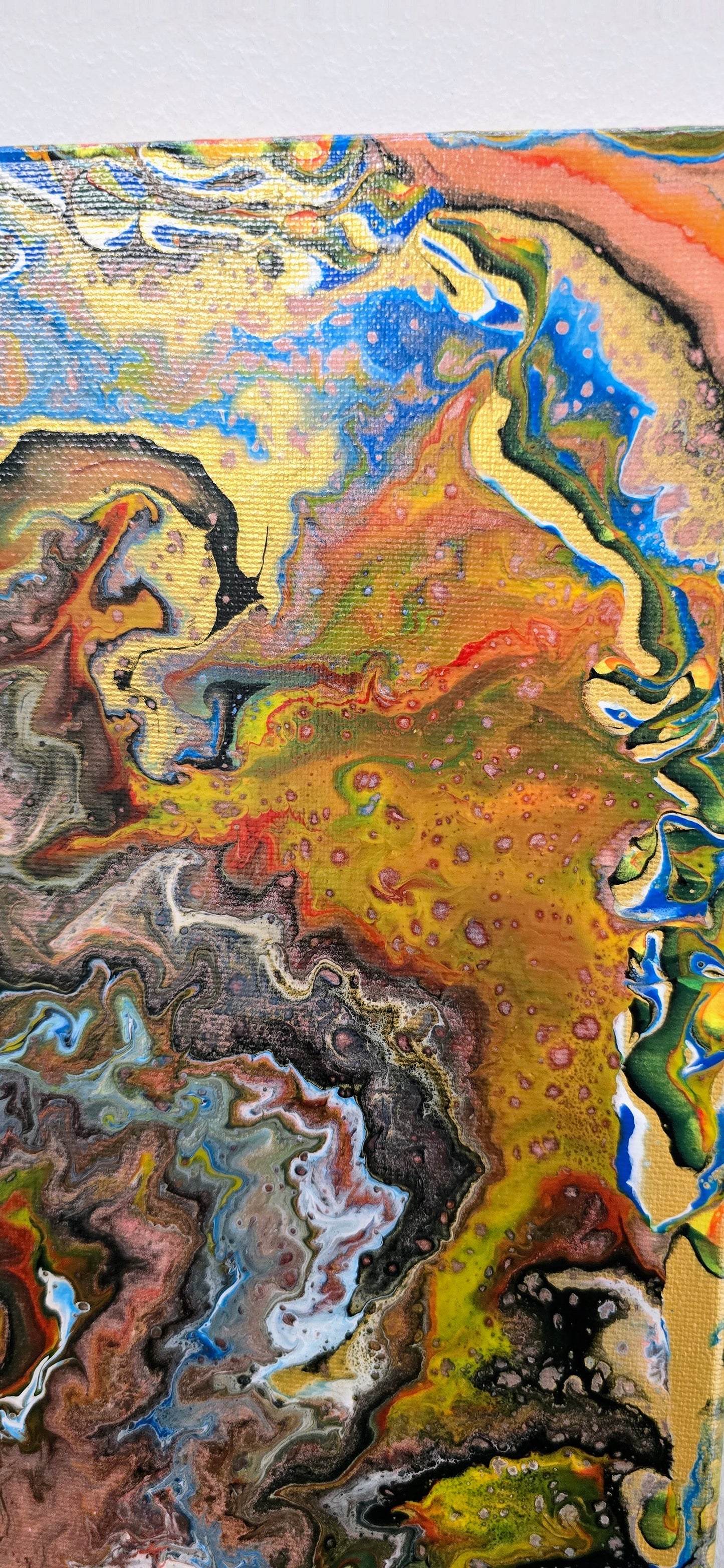 Tectonics of Colors - Abstract Pouring Art Painting 40x50 cm