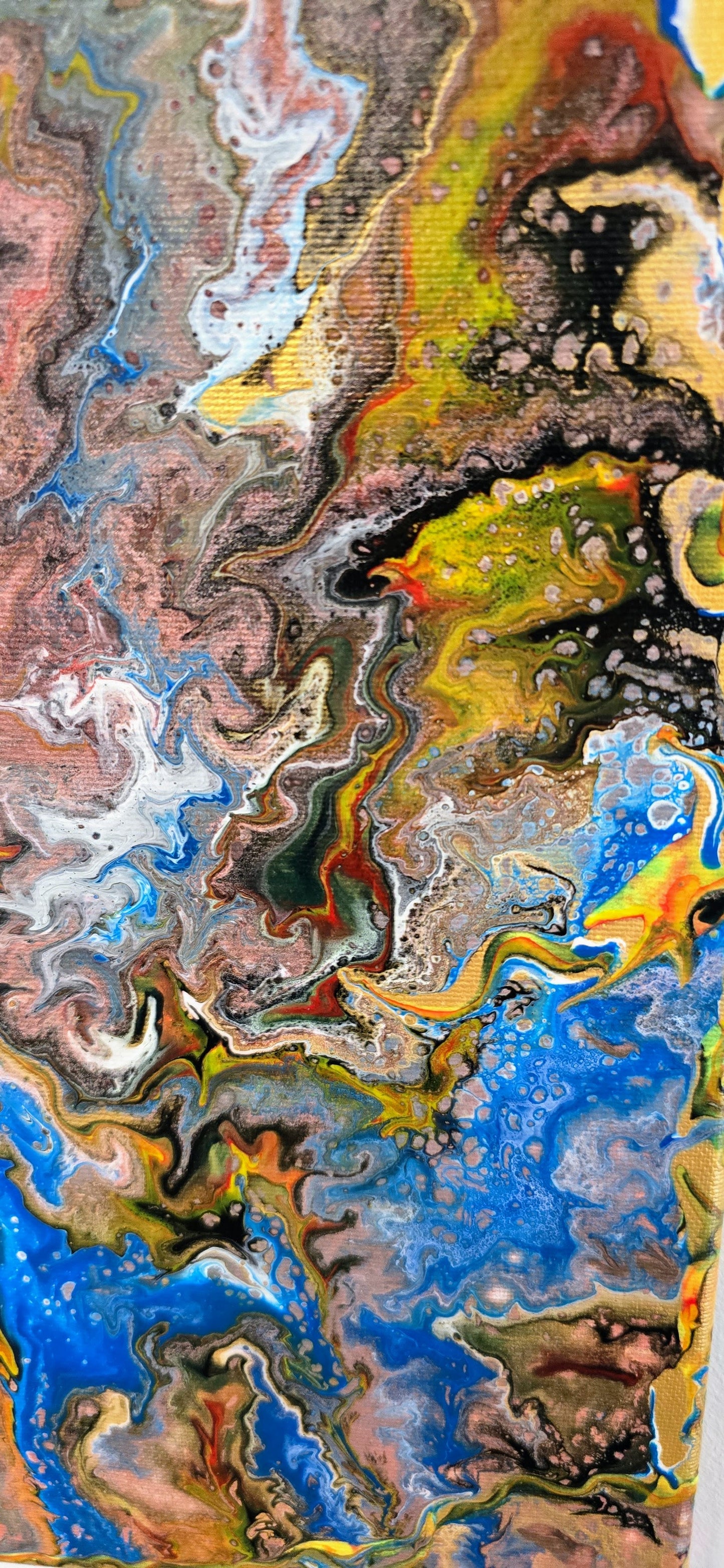 Tectonics of Colors - Abstract Pouring Art Painting 40x50 cm