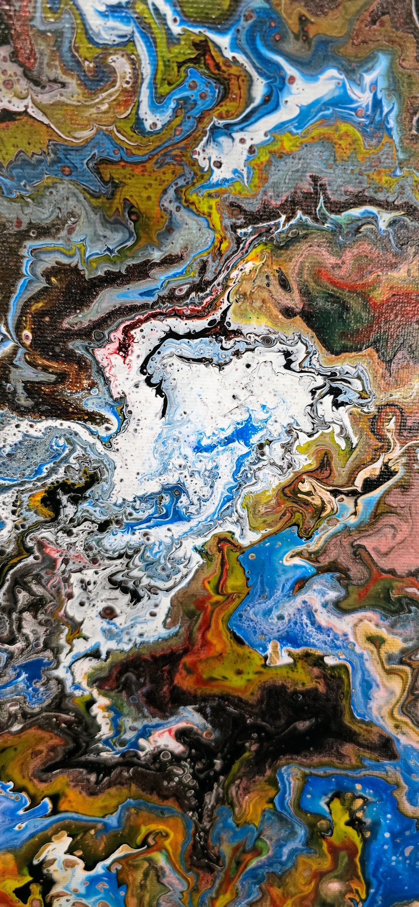 Tectonics of Colors - Abstract Pouring Art Painting 40x50 cm