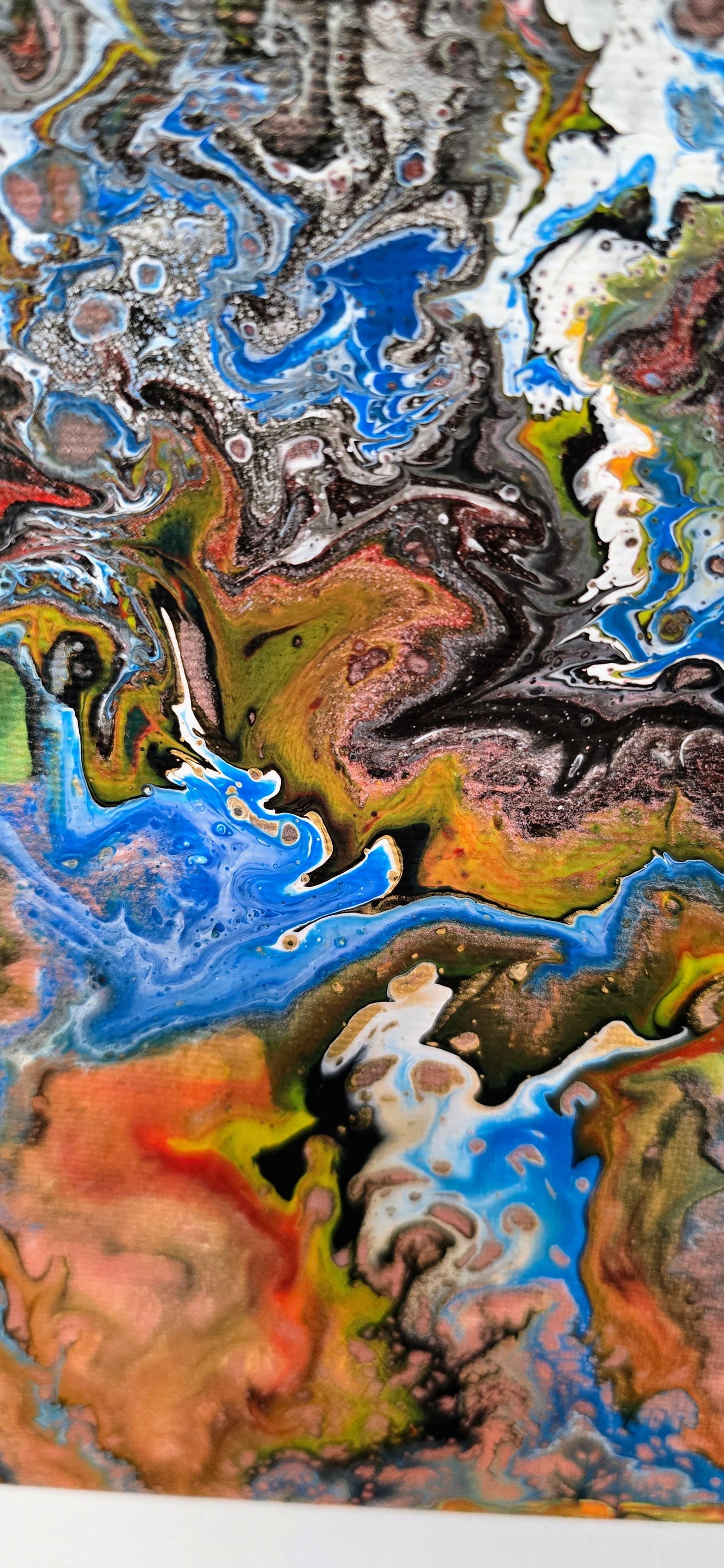 Tectonics of Colors - Abstract Pouring Art Painting 40x50 cm