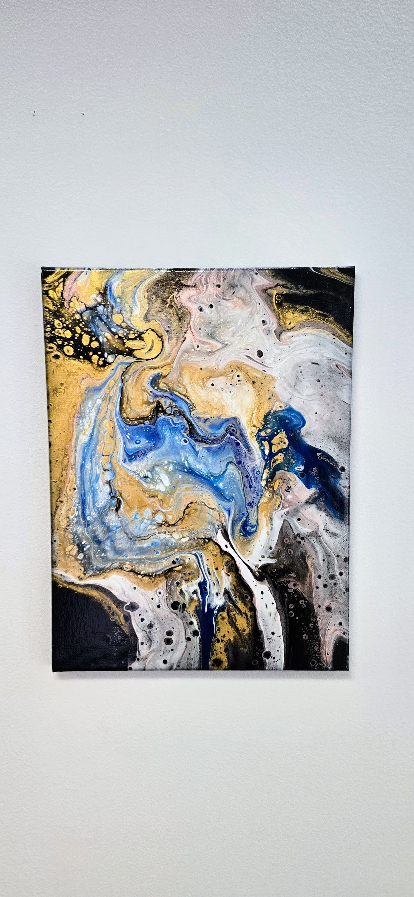 Królewski Marmur – Obraz Abstrakcyjny Pouring Art 30x40 cm