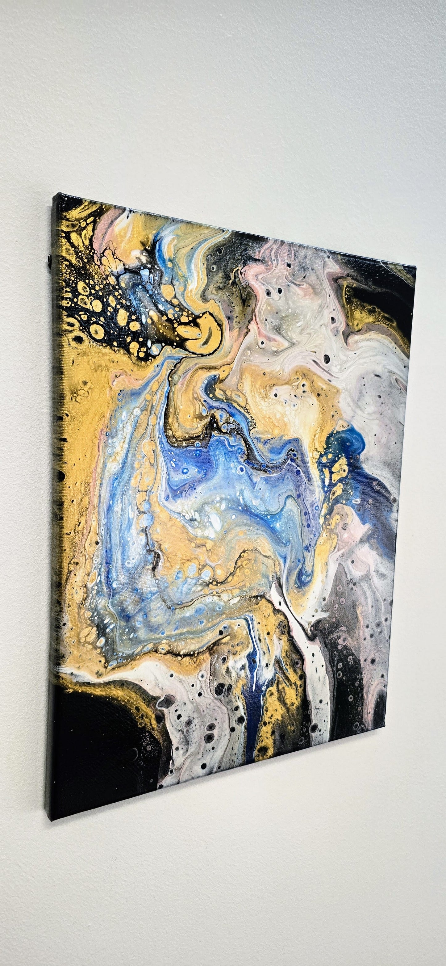 Królewski Marmur – Obraz Abstrakcyjny Pouring Art 30x40 cm