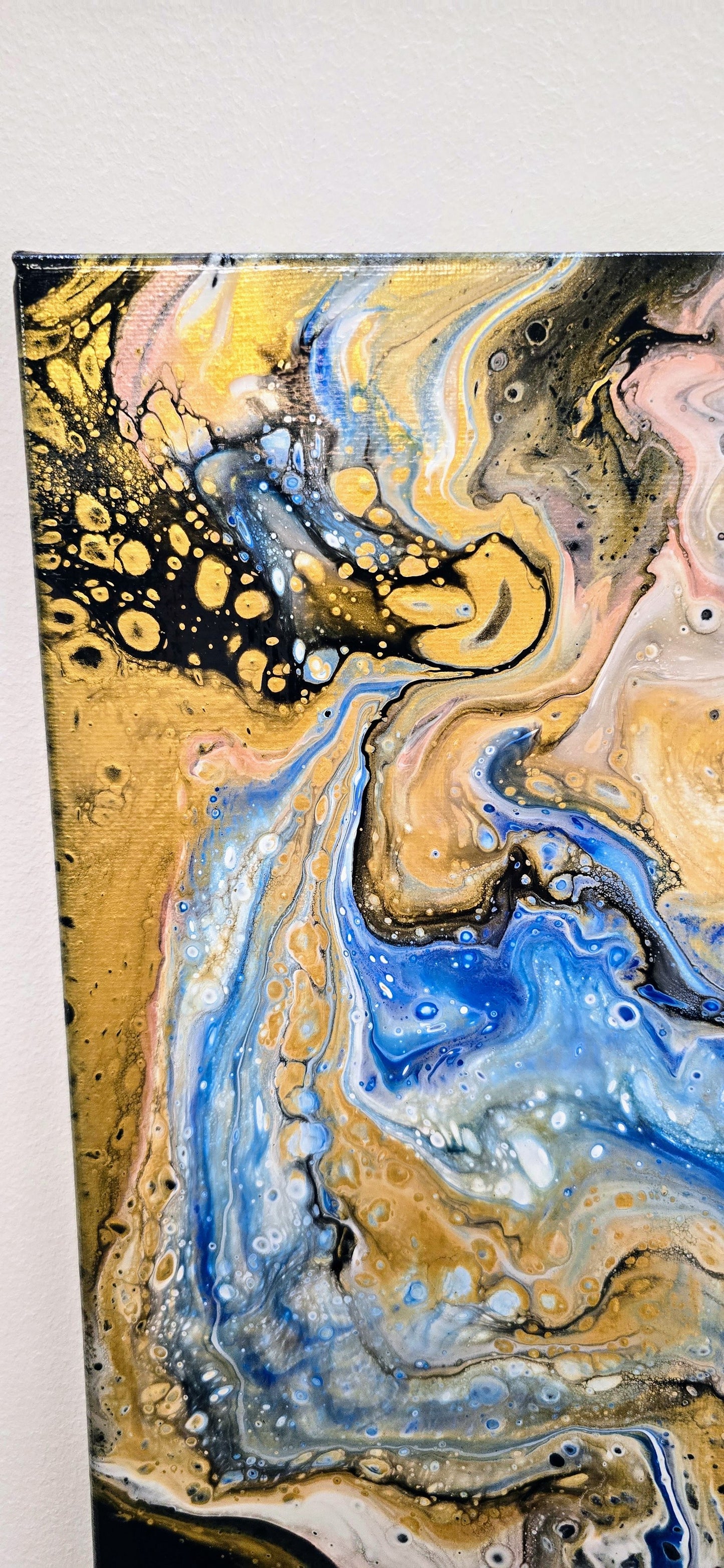 Królewski Marmur – Obraz Abstrakcyjny Pouring Art 30x40 cm