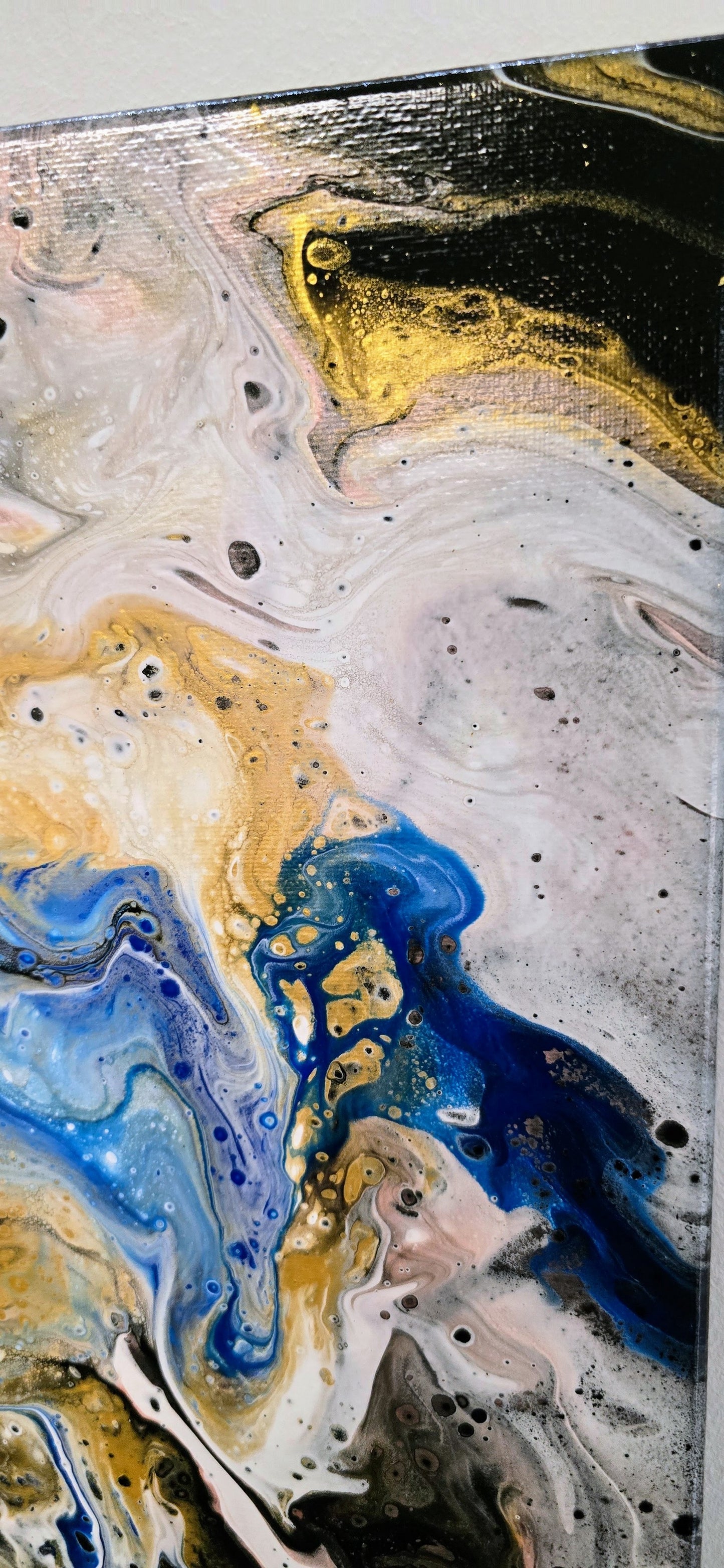 Królewski Marmur – Obraz Abstrakcyjny Pouring Art 30x40 cm