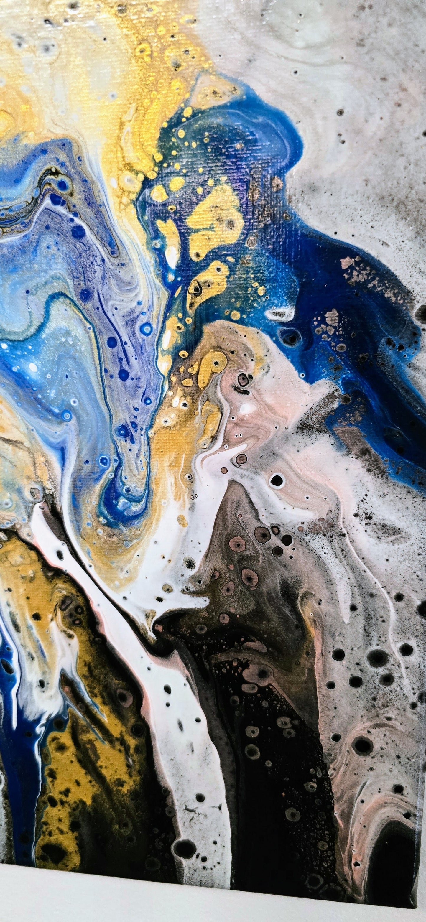 Królewski Marmur – Obraz Abstrakcyjny Pouring Art 30x40 cm