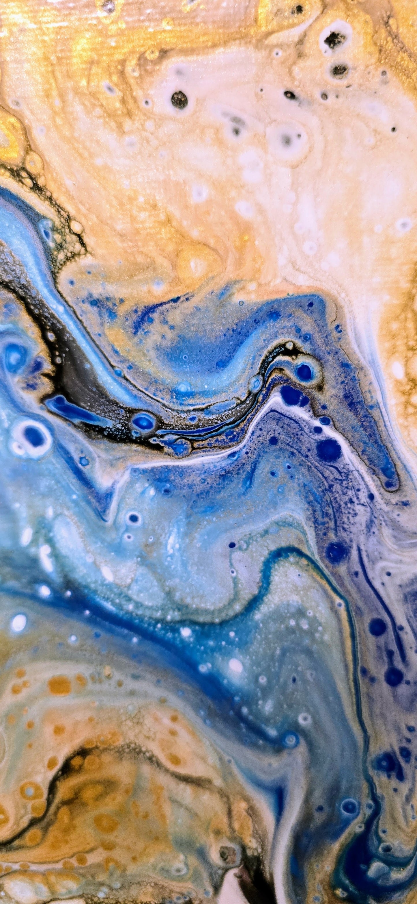 Królewski Marmur – Obraz Abstrakcyjny Pouring Art 30x40 cm