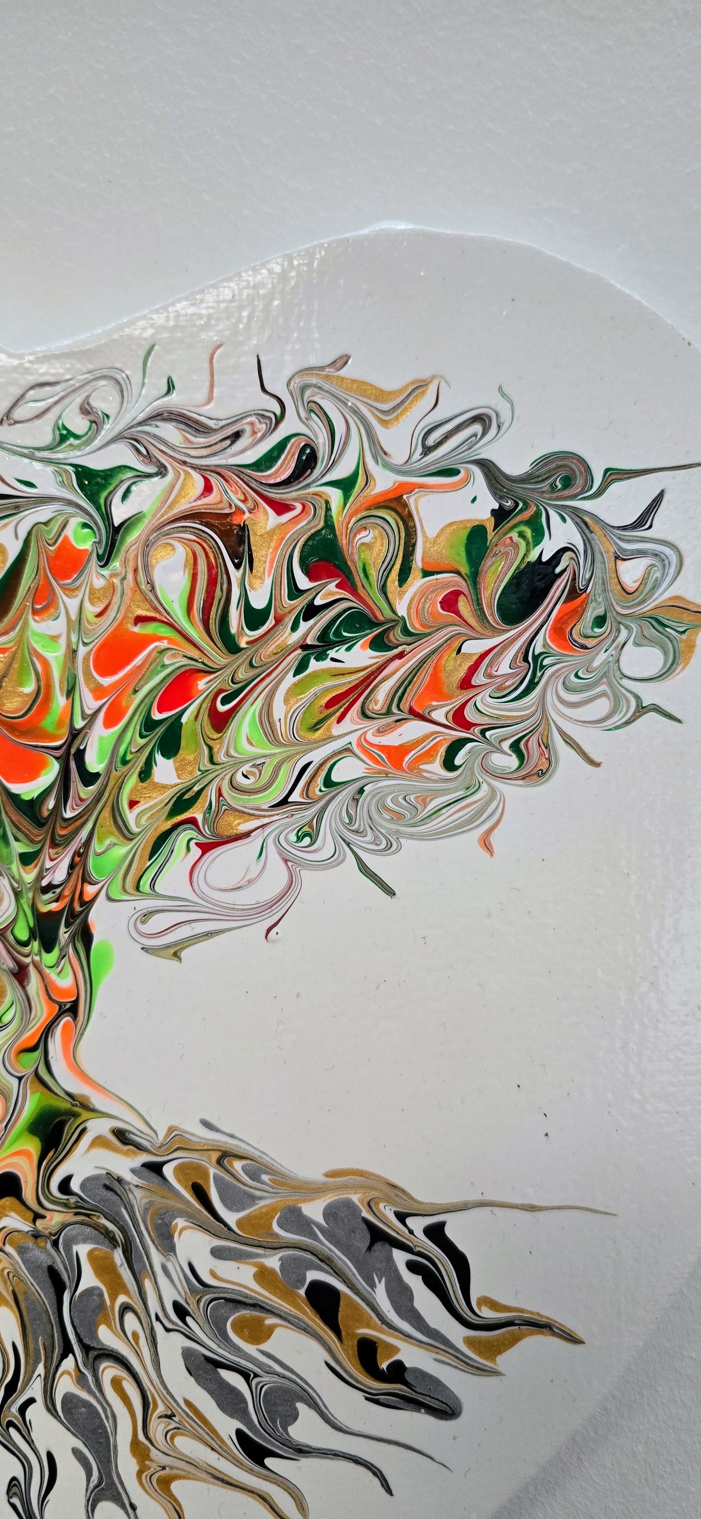 Drzewo Życia w Sercu – Obraz Serce Pouring Art 29 cm