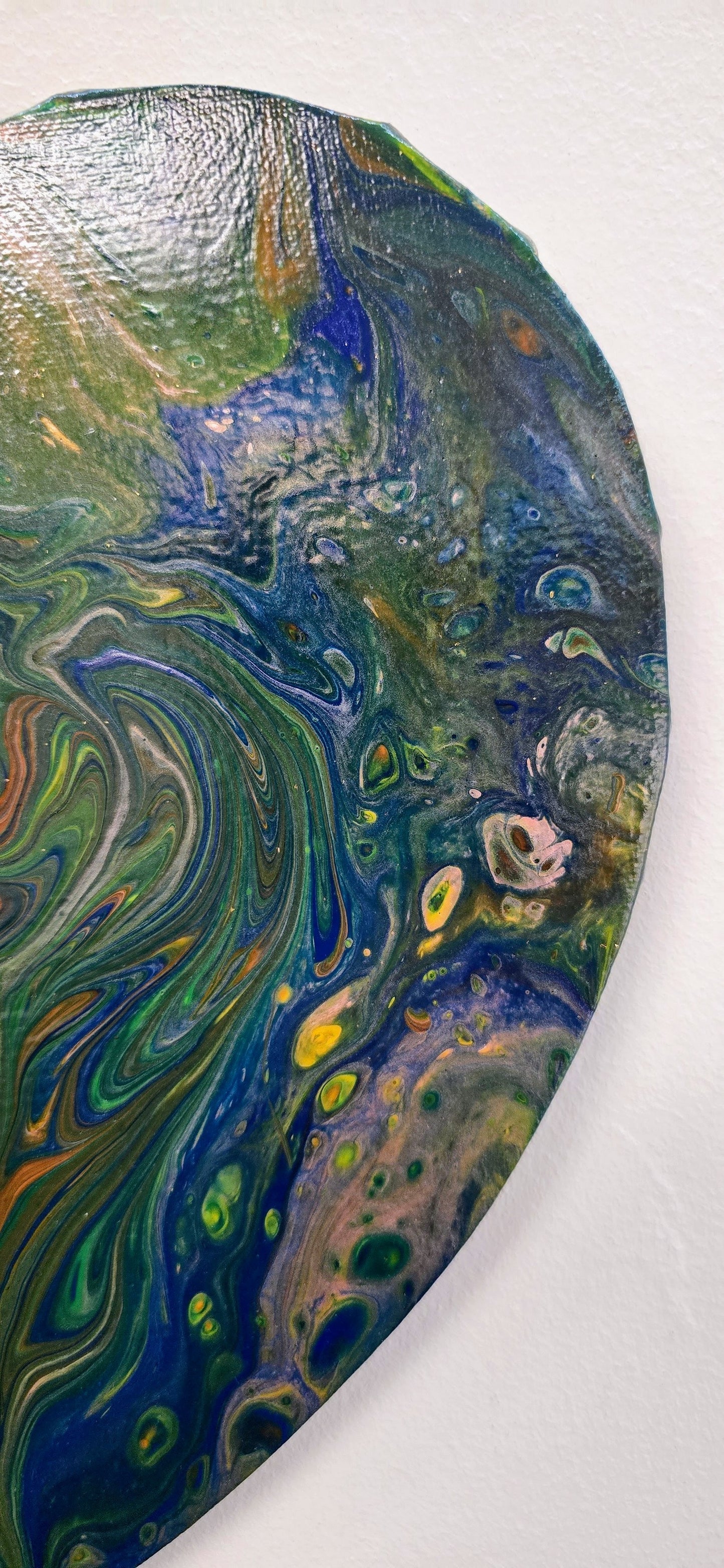 Dzikie Serce Natury – Obraz Serce Pouring Art 29 cm