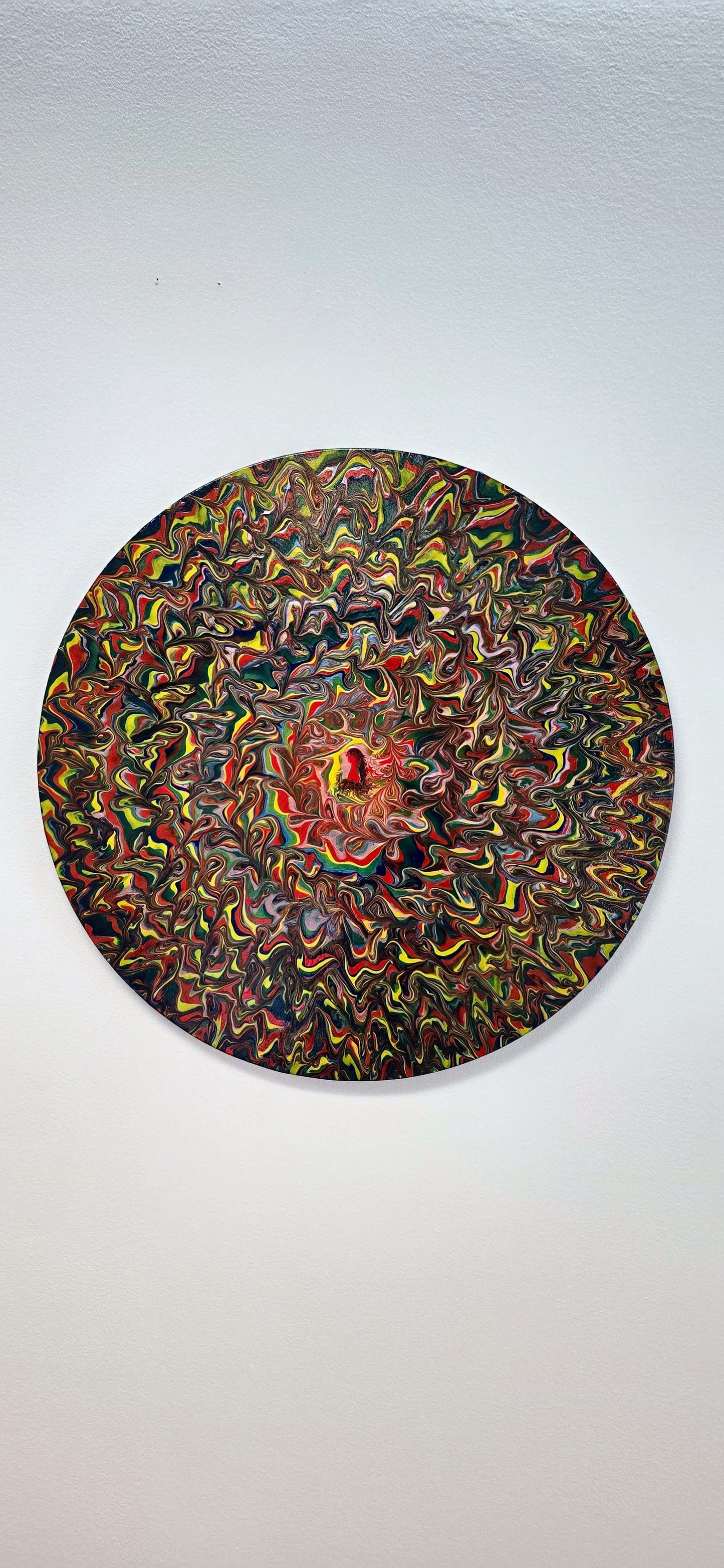 Moja Dakini – Okrągły Obraz Mixed Media Pouring Art 50 cm