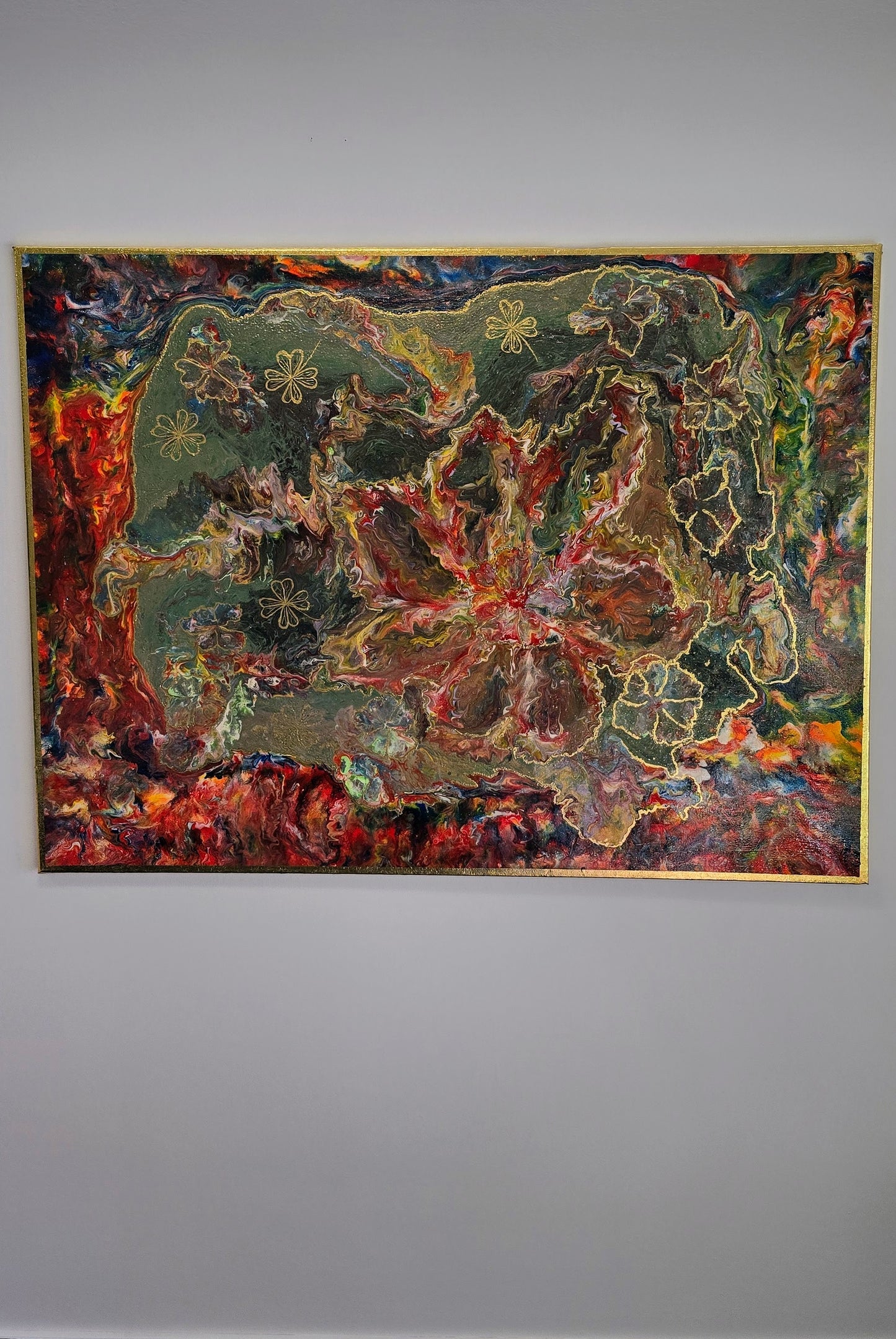 Ogród Wszechświata – Obraz Abstrakcyjny Mixed Media 90x120 cm