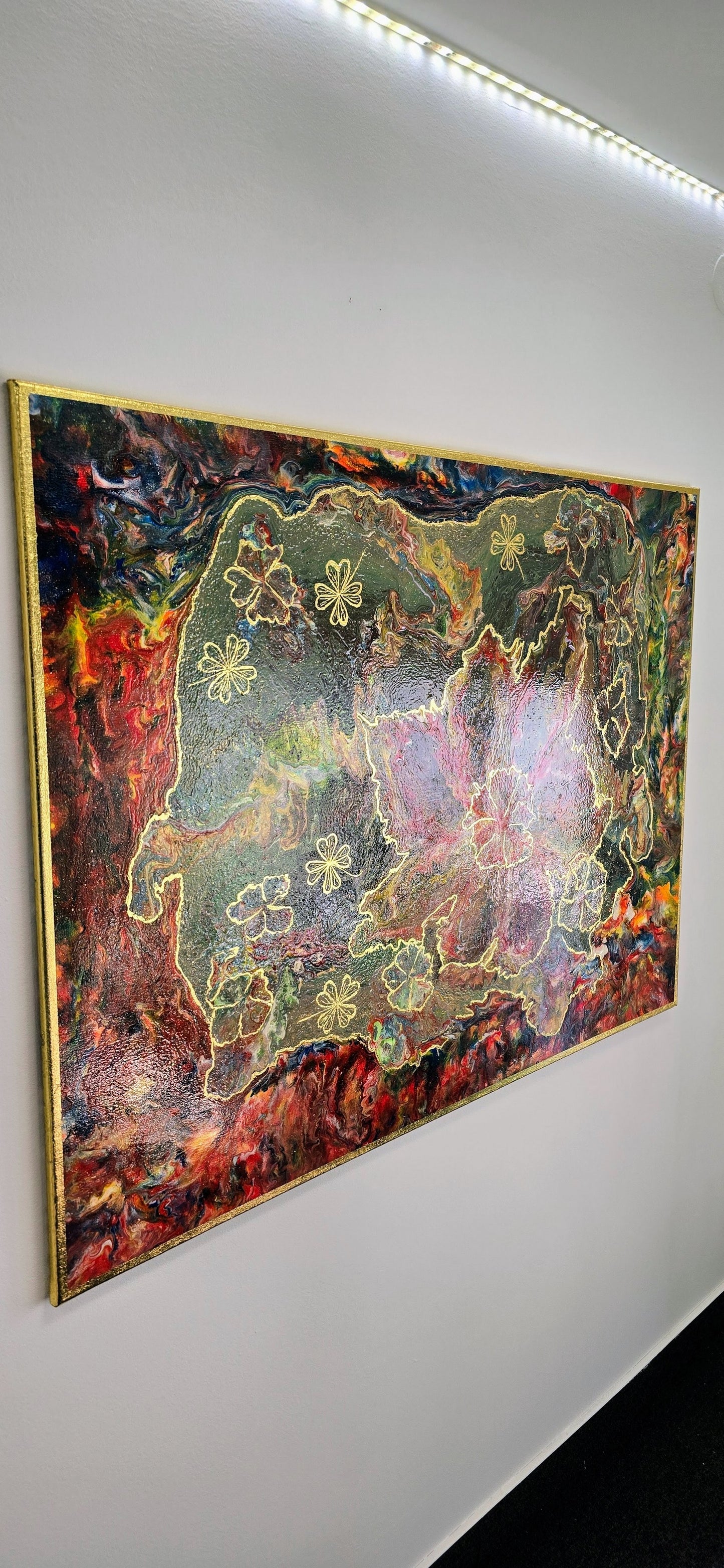 Ogród Wszechświata – Obraz Abstrakcyjny Mixed Media 90x120 cm