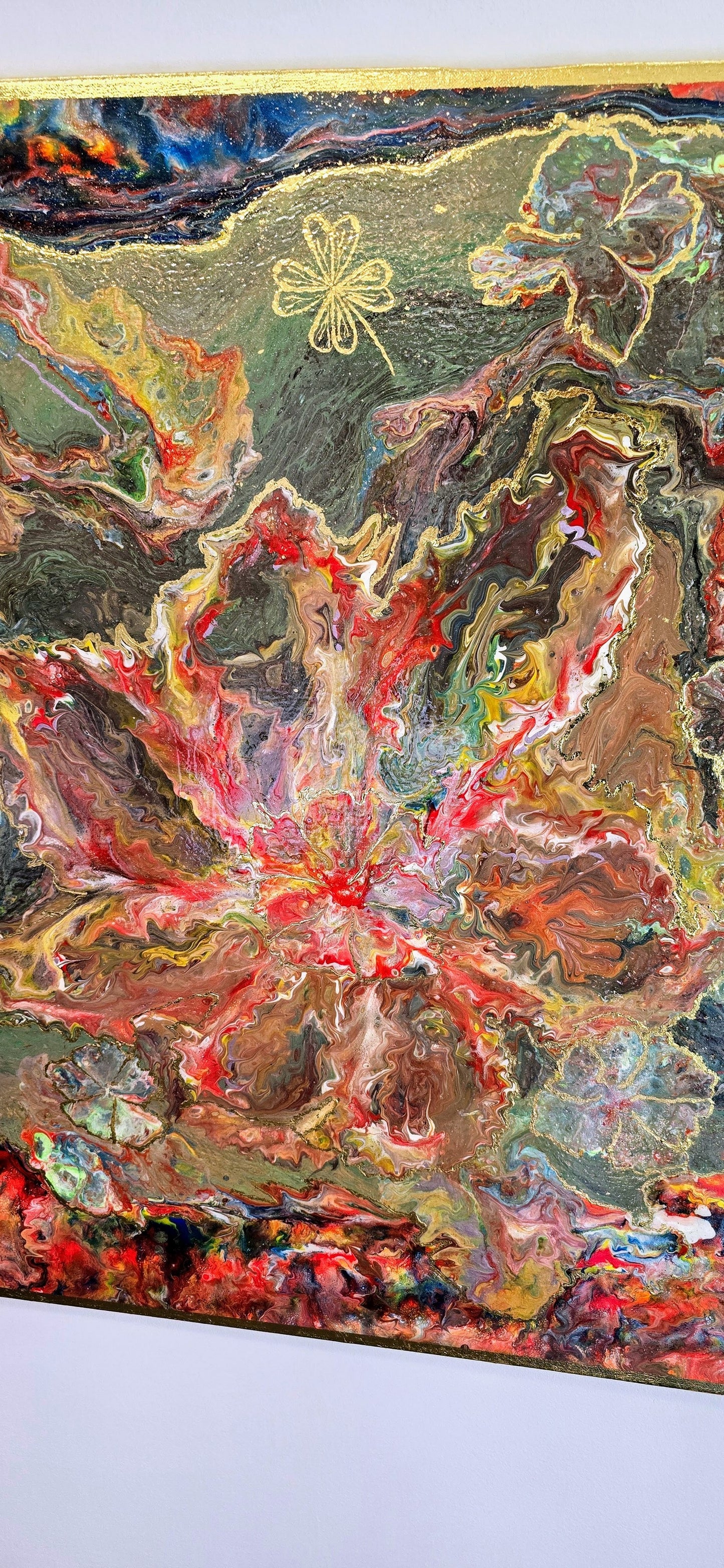 Ogród Wszechświata – Obraz Abstrakcyjny Mixed Media 90x120 cm