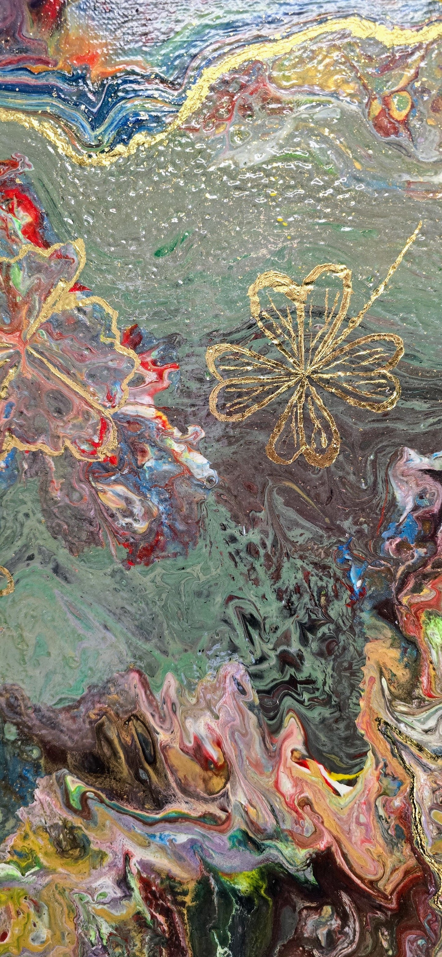 Ogród Wszechświata – Obraz Abstrakcyjny Mixed Media 90x120 cm