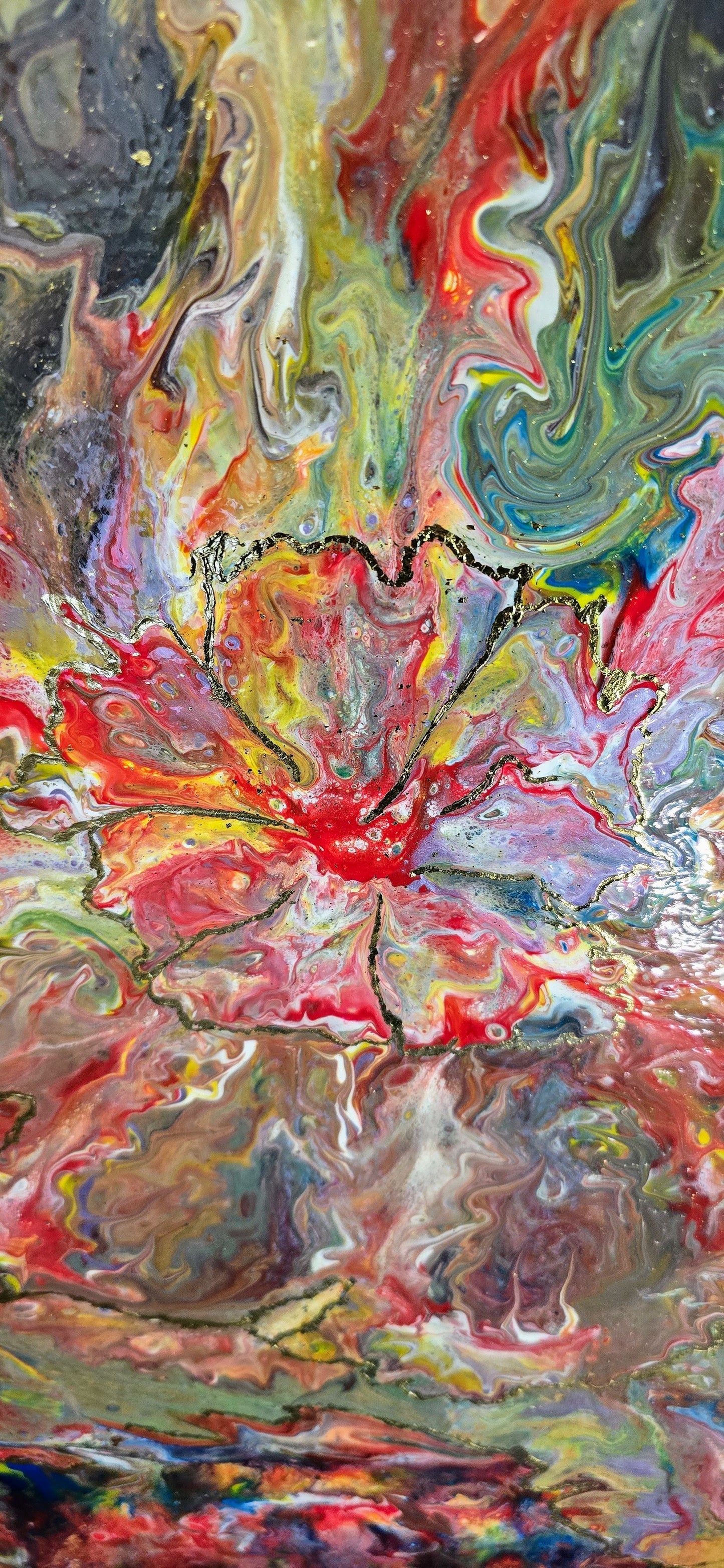 Ogród Wszechświata – Obraz Abstrakcyjny Mixed Media 90x120 cm