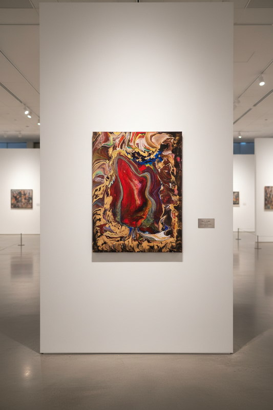 Portal do Innego Wymiaru – Obraz Abstrakcyjny Pouring Art 90x120 cm