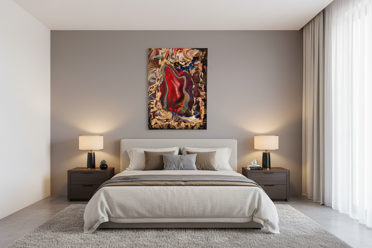 Portal do Innego Wymiaru – Obraz Abstrakcyjny Pouring Art 90x120 cm